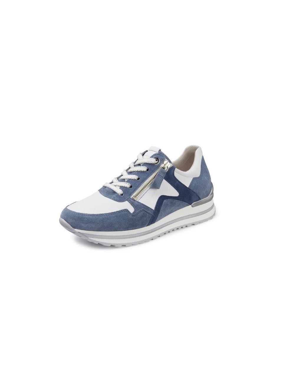 Sneakers kalfsnappaleer suèdeleer Van Gabor Comfort blauw