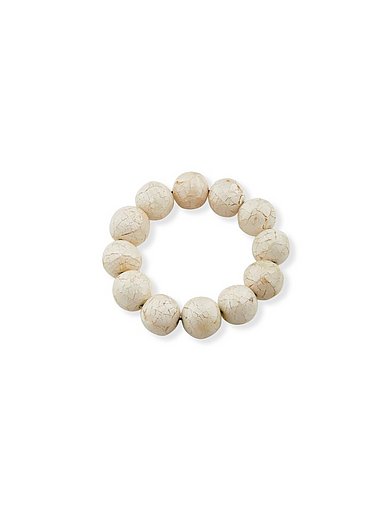 Emilia Lay - Elasticated bracelet made from wood and eggshell