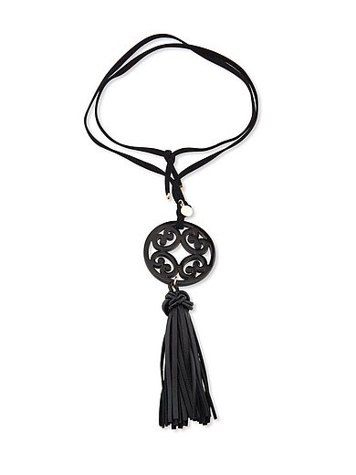 KATHY JEWELS - Necklace with leather tassel