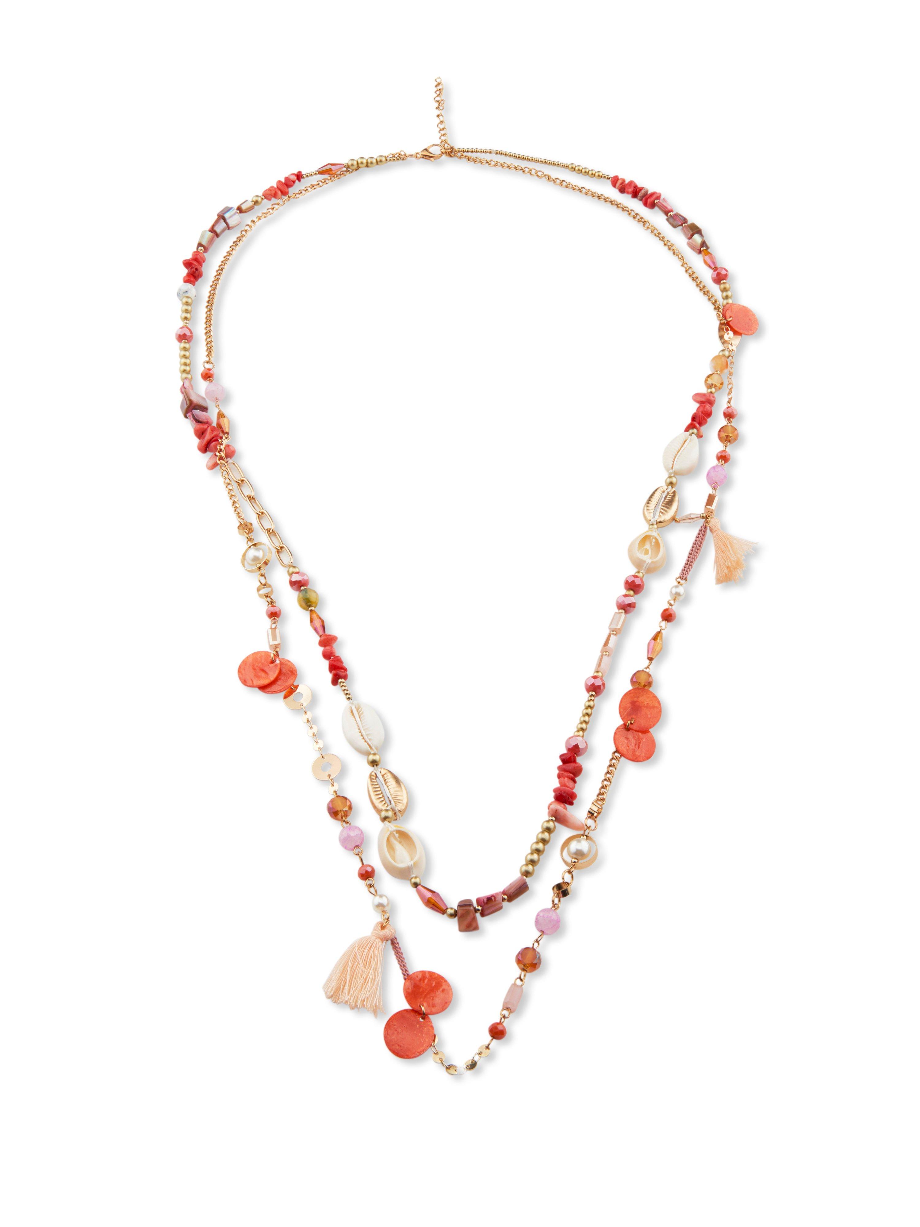 Ketting glaskralen Van Emilia Lay multicolour