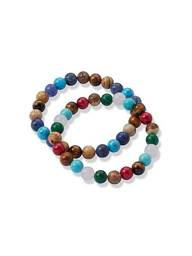 Peter Hahn - Bracelet set consisting of two elasticated bracele