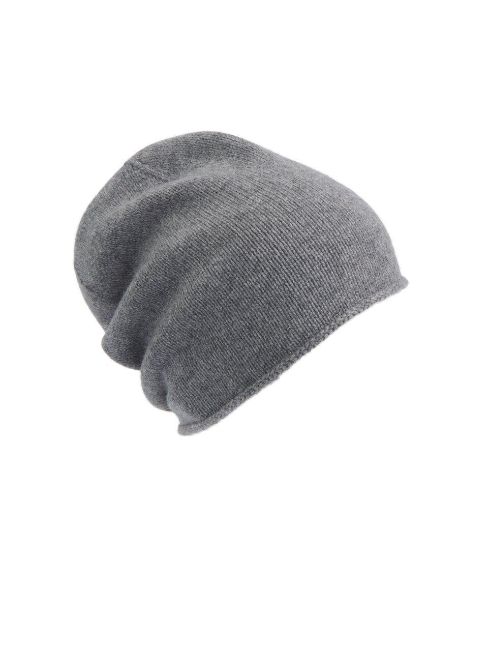 Beanie 100% kasjmier Van Peter Hahn Cashmere grijs