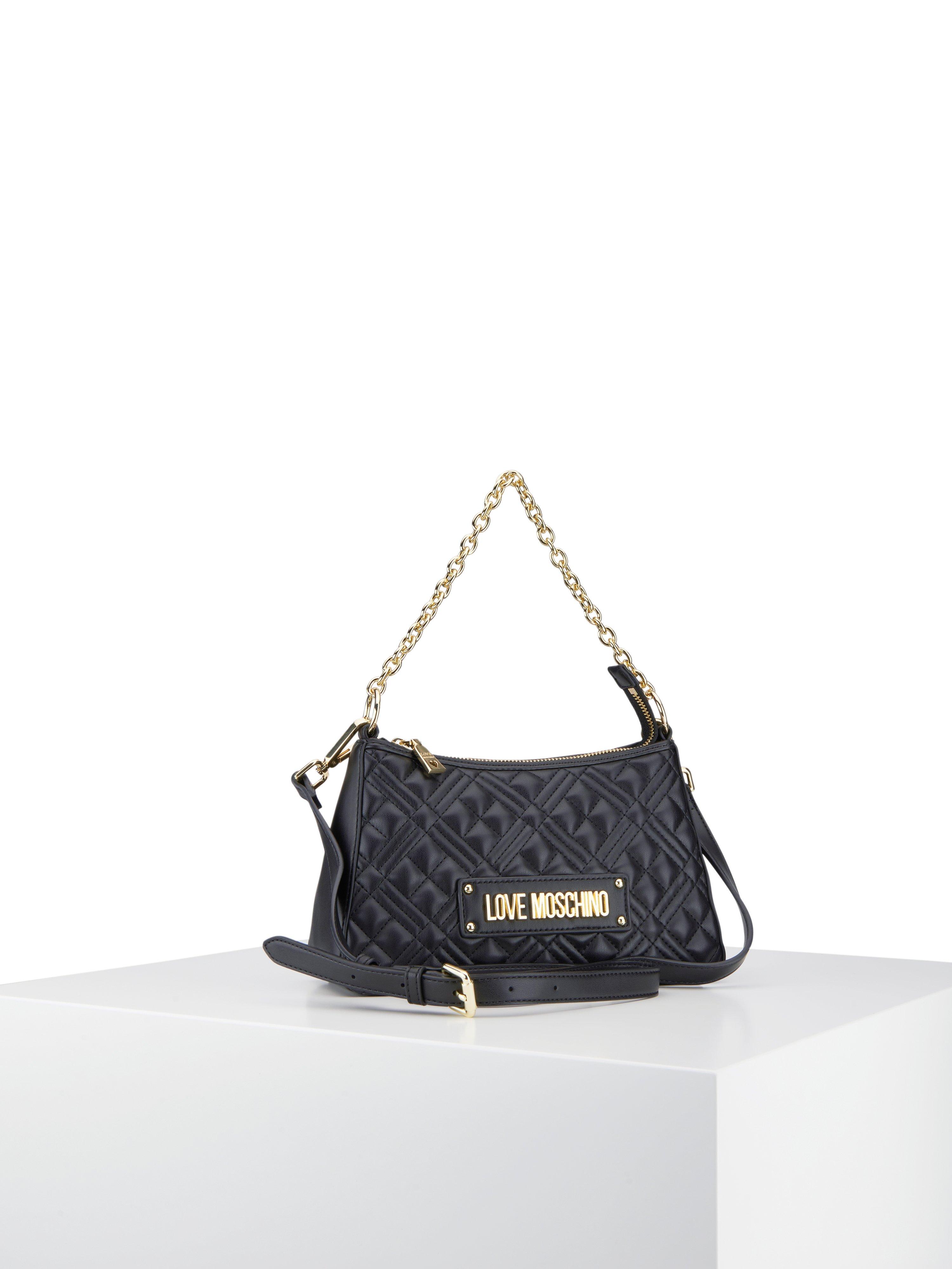 black love moschino bag