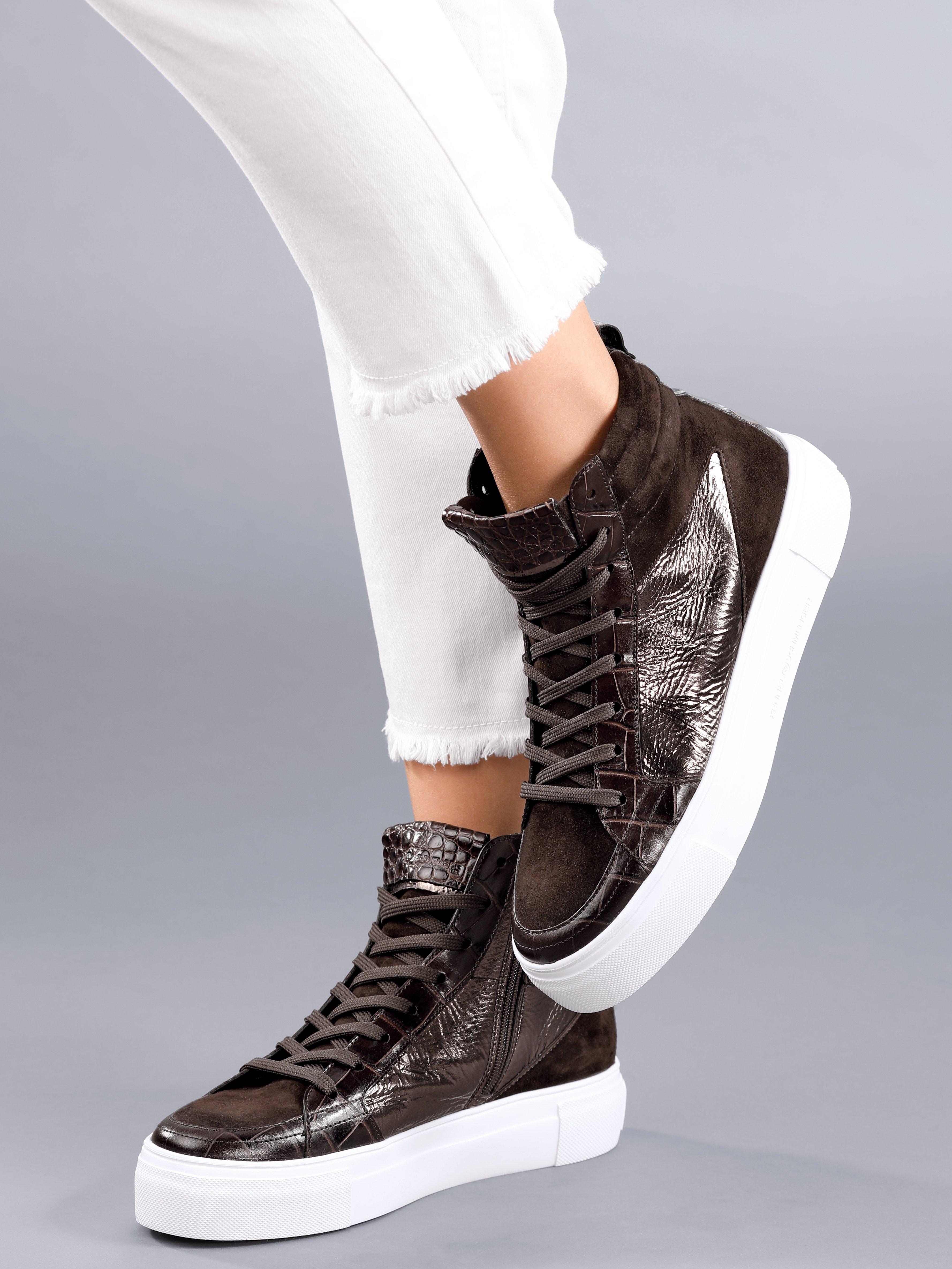Kennel Schmenger Sporty Platform Ankle Boots Big Dark Brown Bronze
