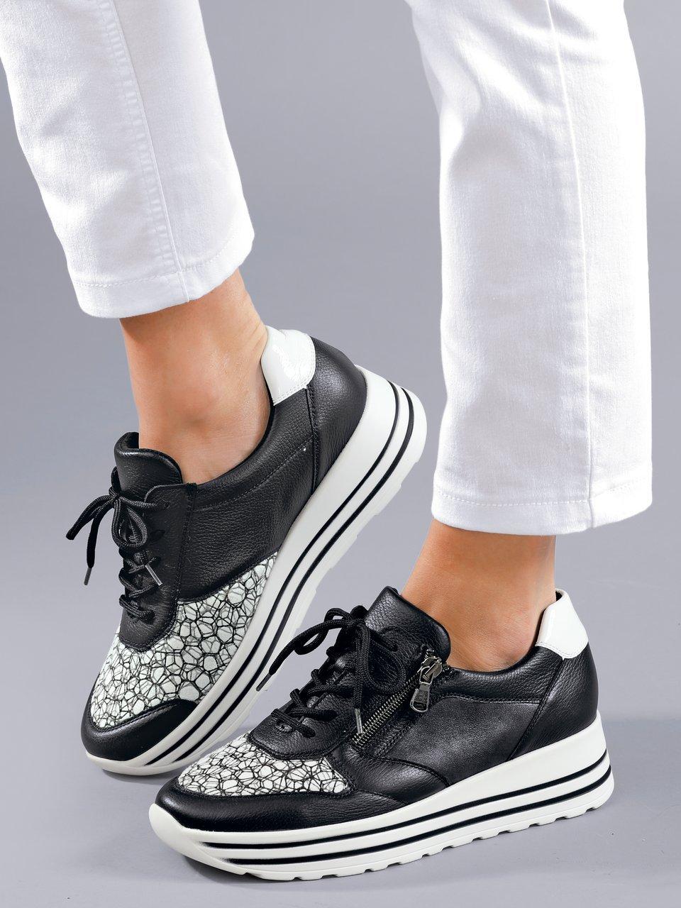 Waldl ufer Orthotritt Les sneakers en cuir v ritable noir blanc