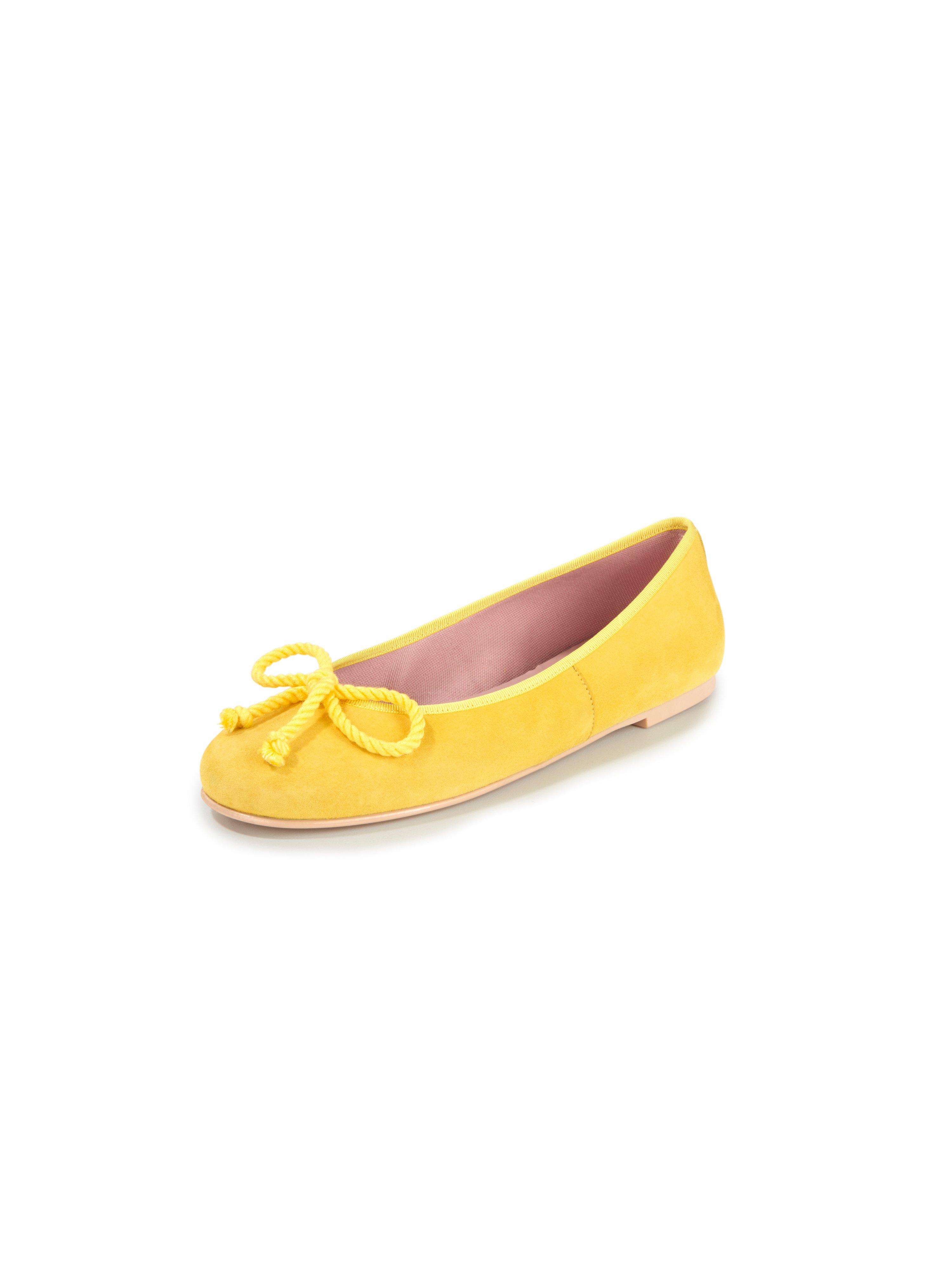 tan suede ballet pumps