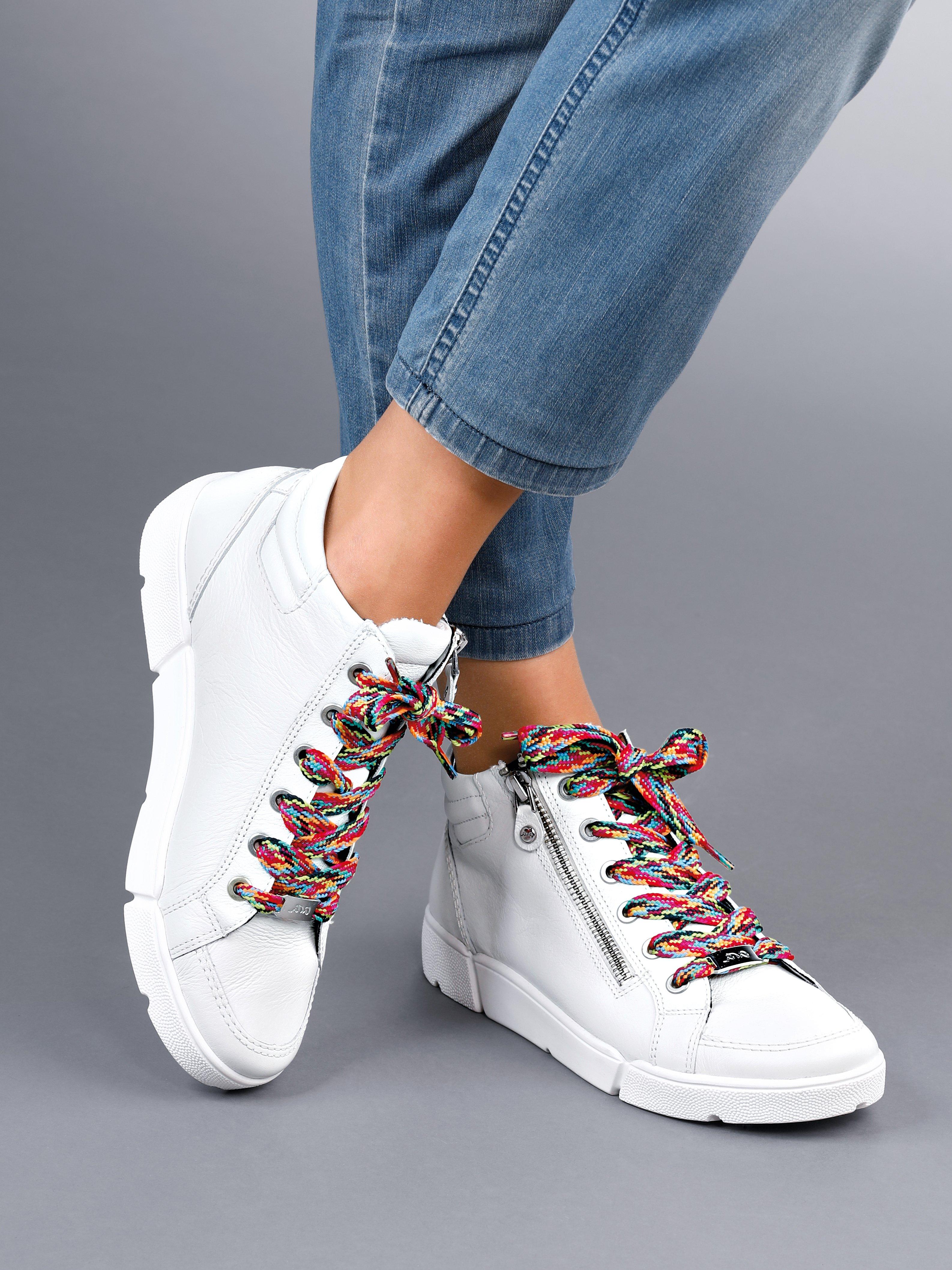 ARA - Calf nappa leather sneakers Rom High Soft - white