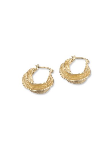 Uta Raasch - Hoop earrings made of gold-plated brass