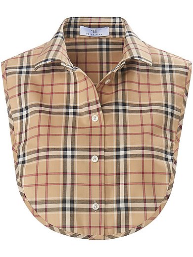 Peter Hahn - Blouse collar with check pattern