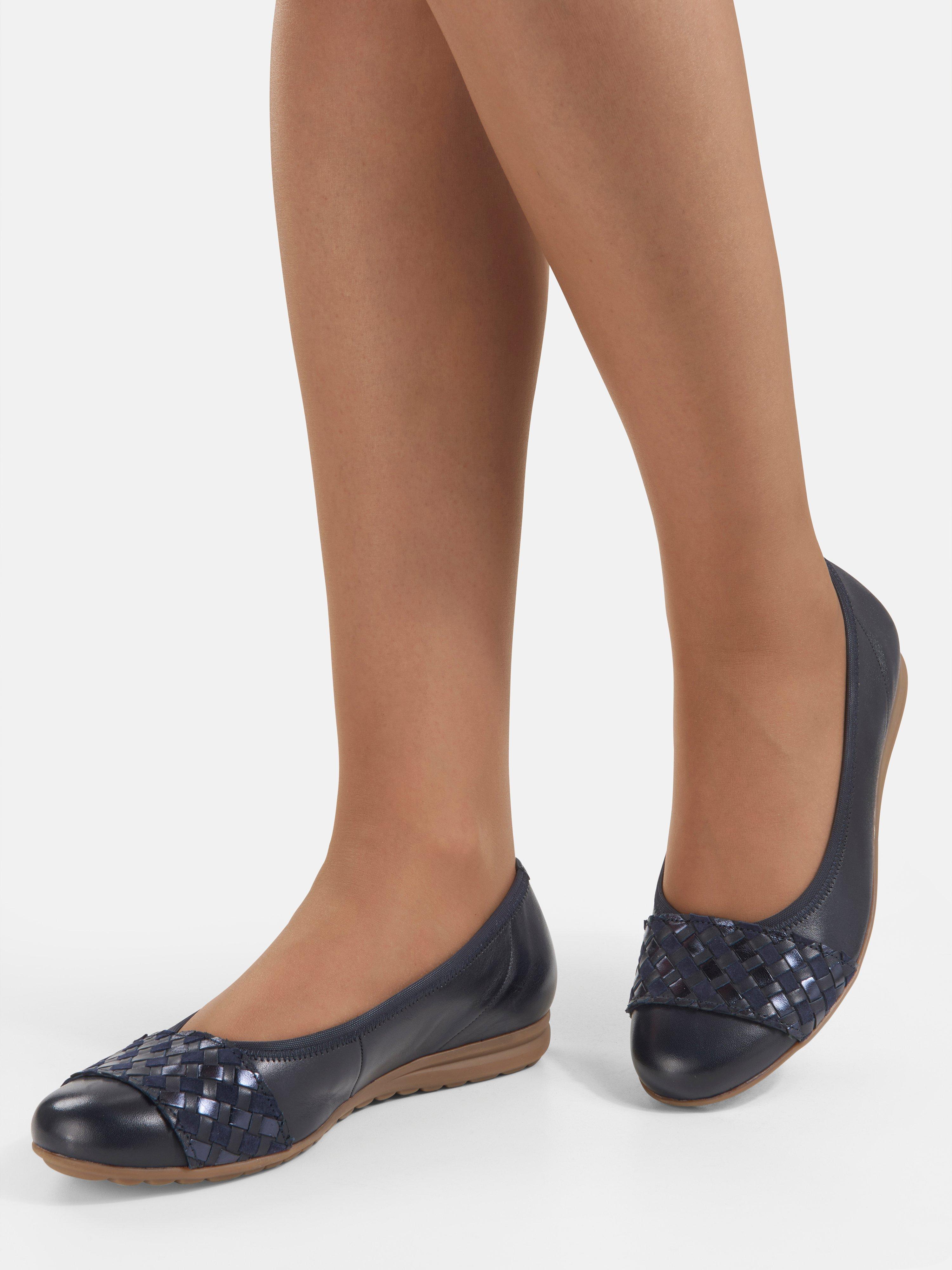 gabor navy flat shoes