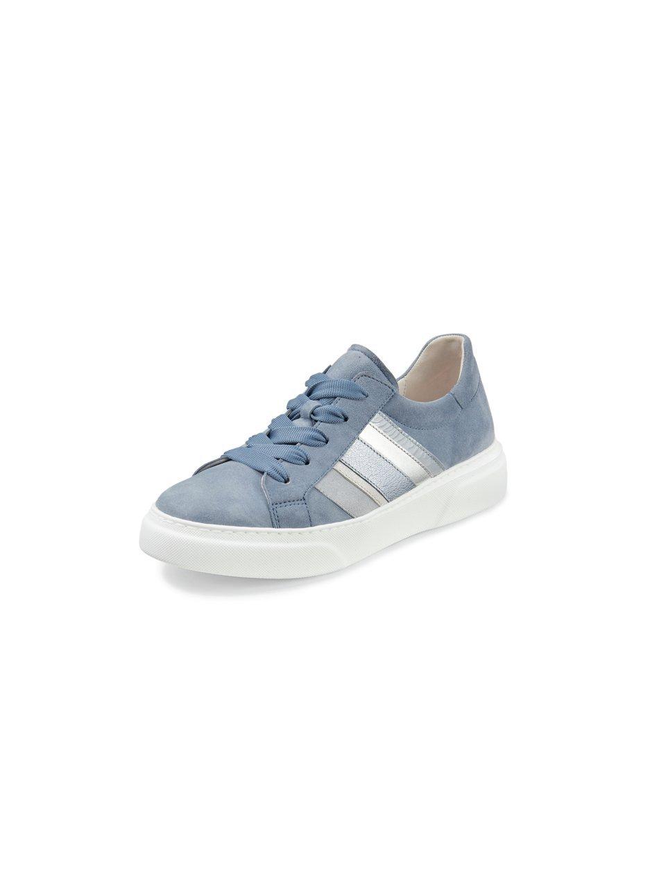 Plateausneakers geitensuèdeleer Van Gabor blauw