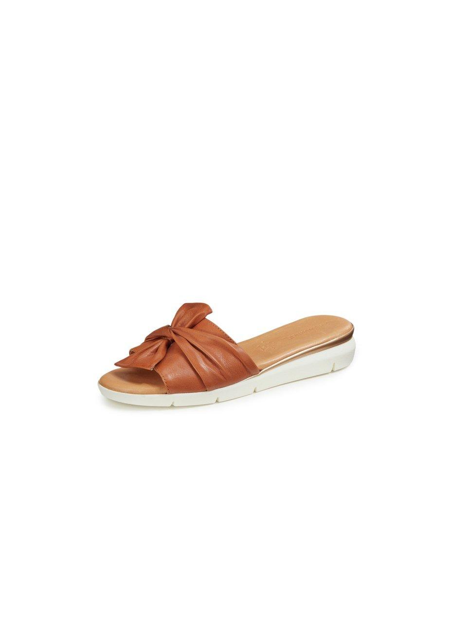 Slippers rundnappaleer Van Salamander bruin