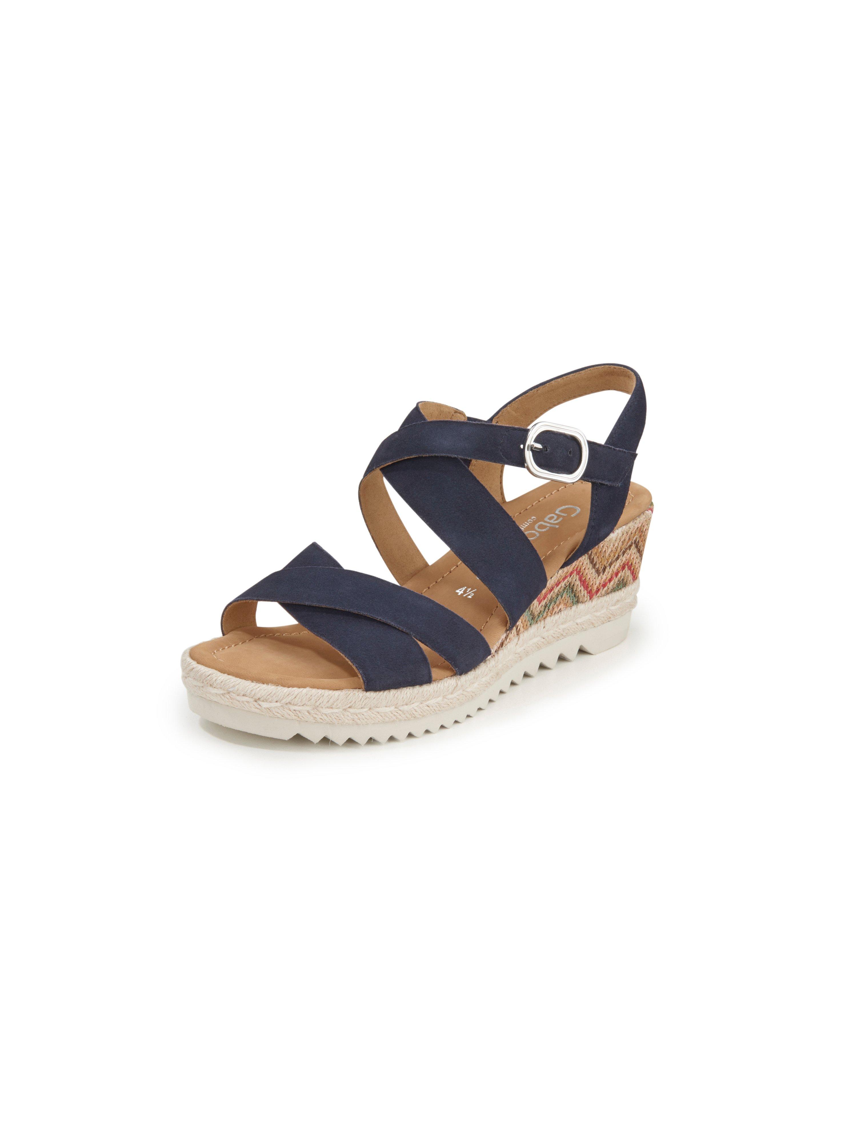 gabor navy wedge sandals