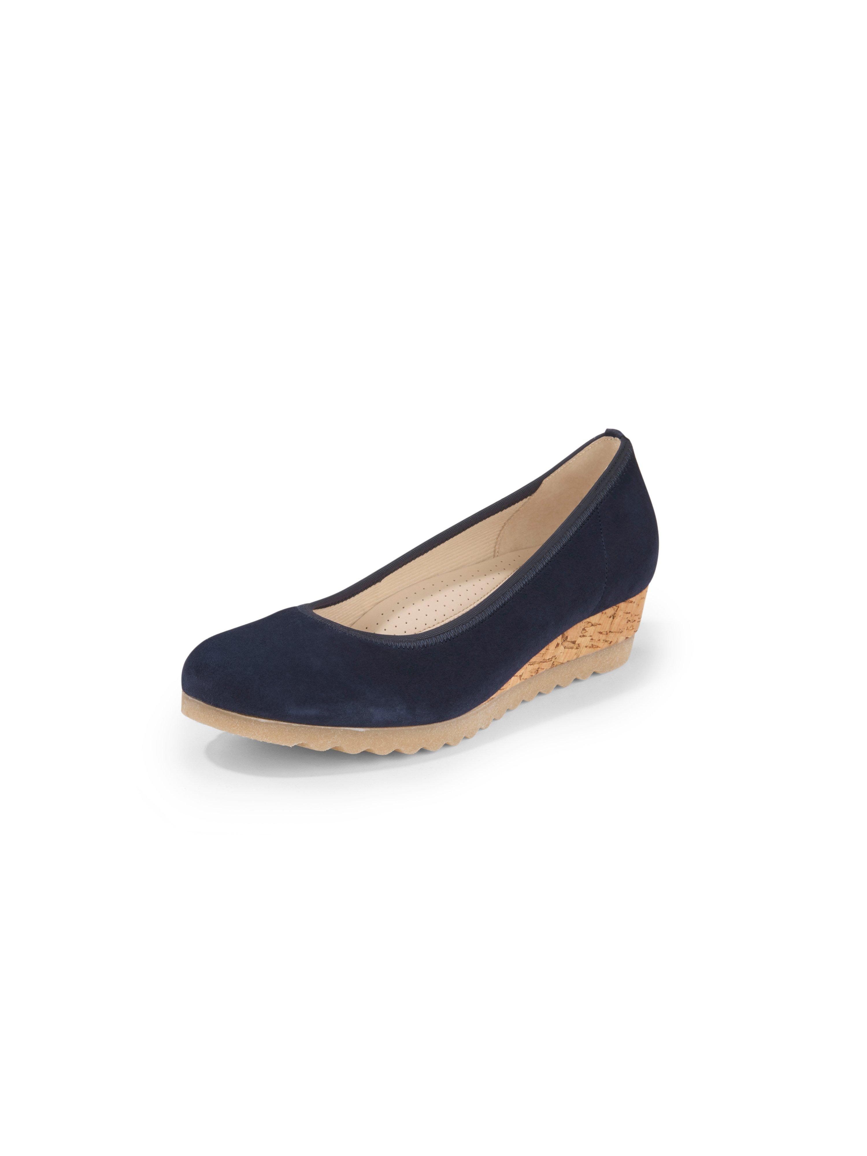 gabor navy wedge shoes