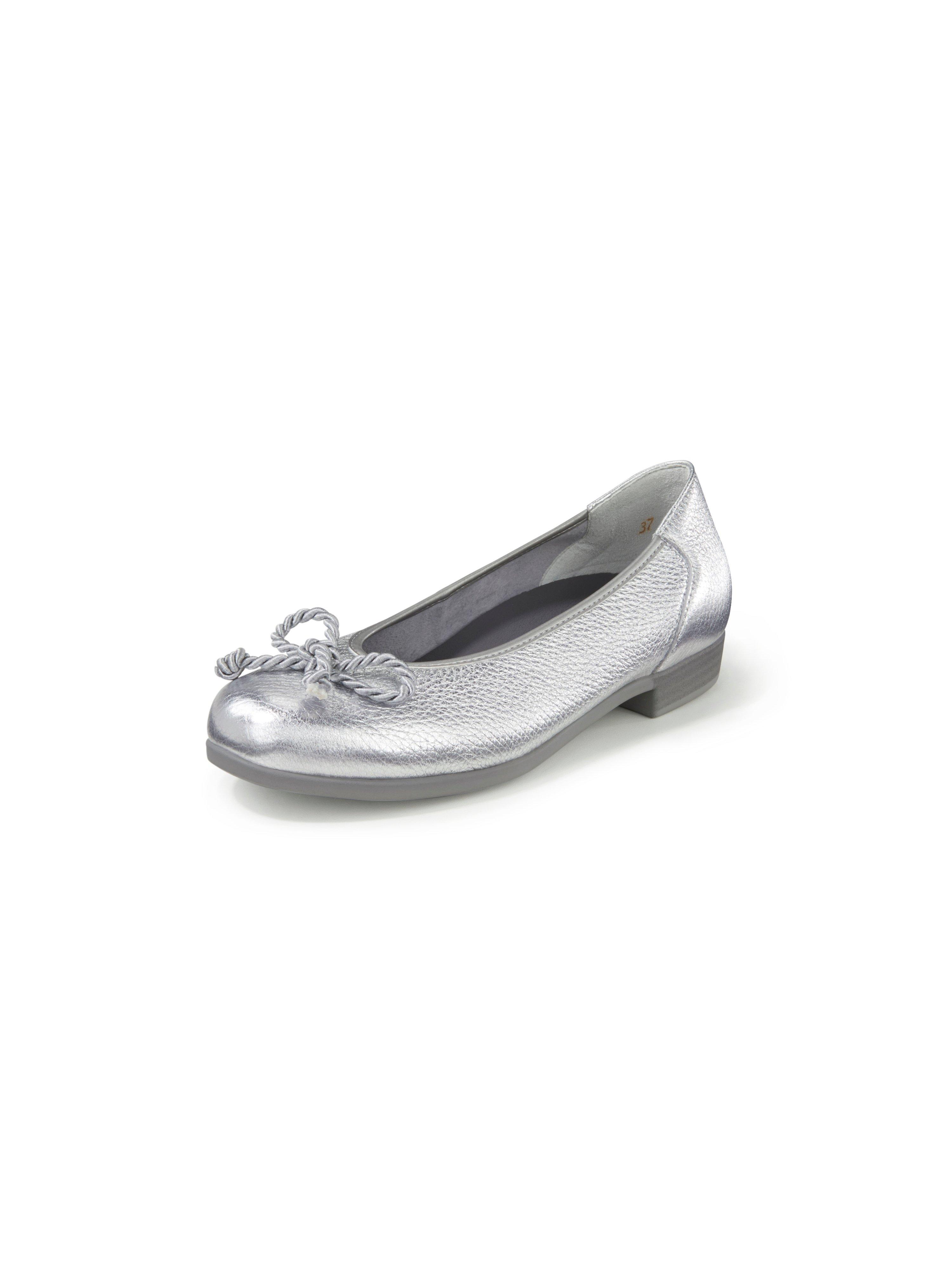 metallic ballerina pumps