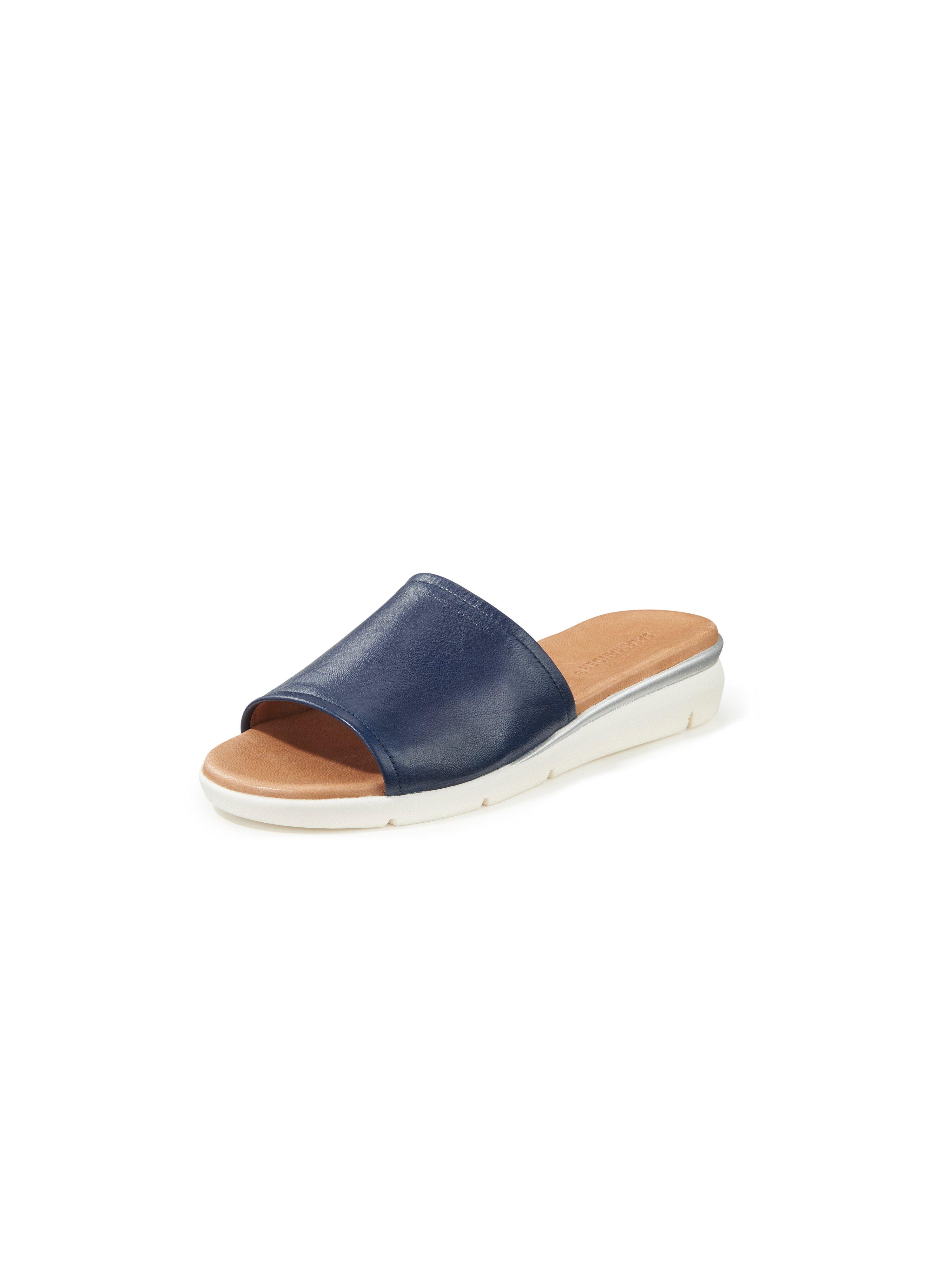 Slippers Santini rundnappaleer Van Salamander blauw