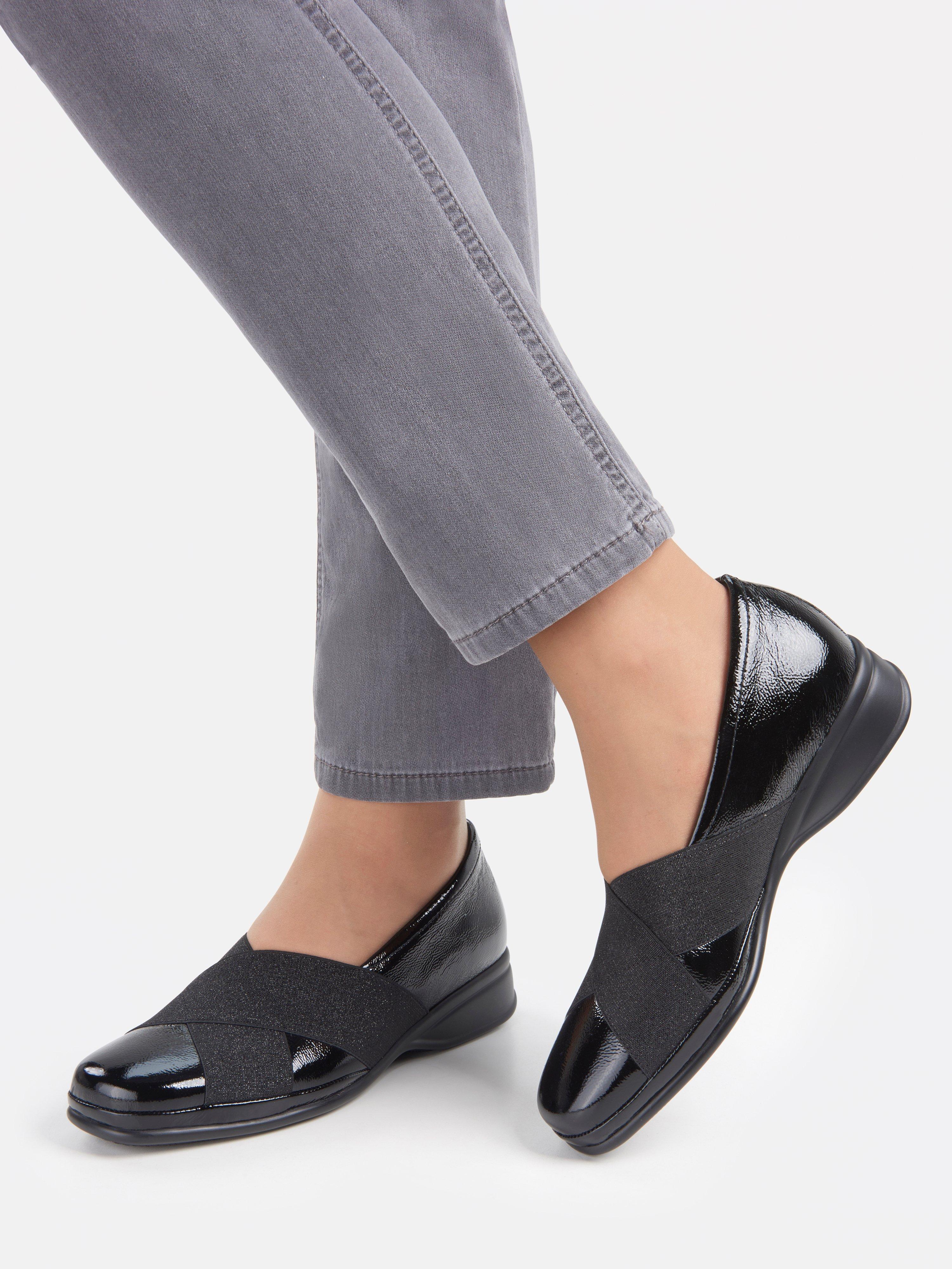 Semler - Loafers Ria with crossed - black