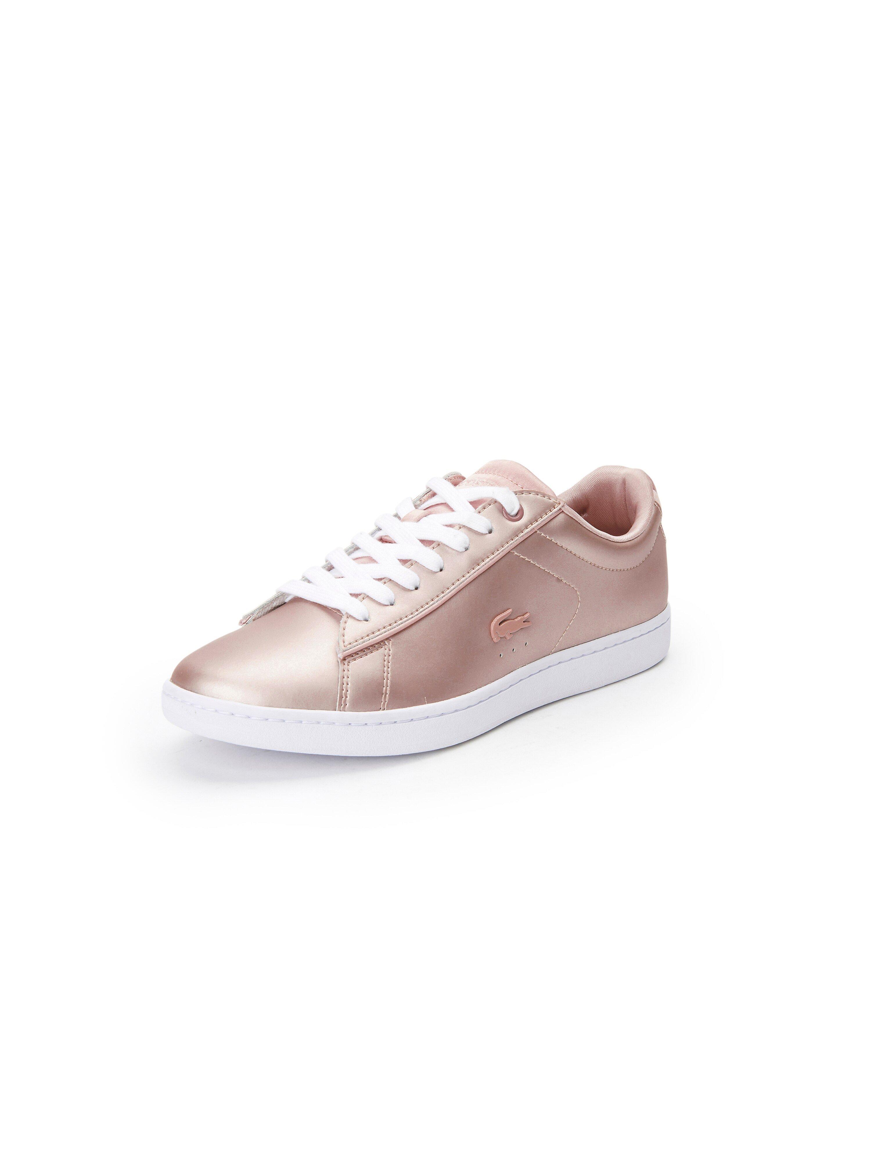 lacoste rose gold trainers
