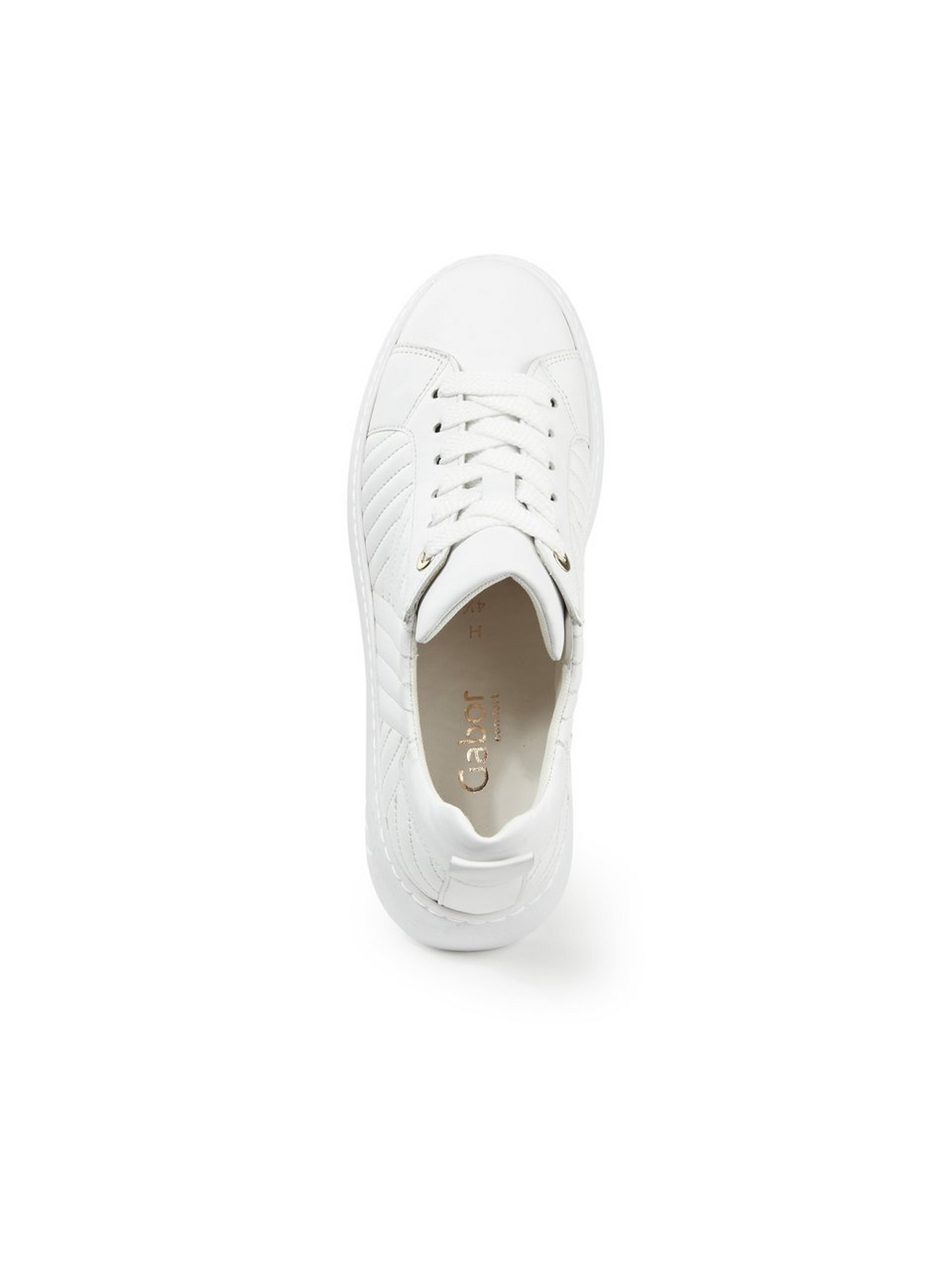 Sneakers i trendy vatteret-look Fra Gabor Comfort hvid