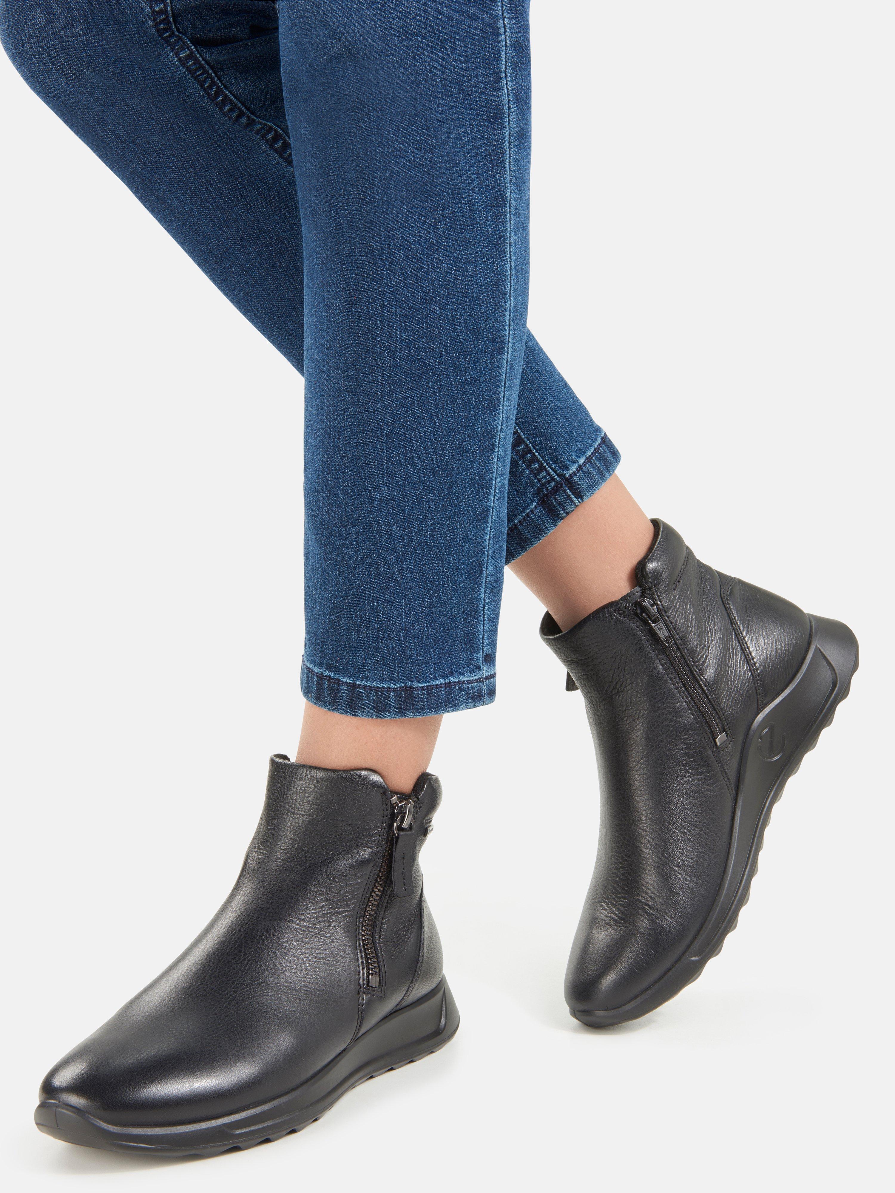 ecco black ankle boots