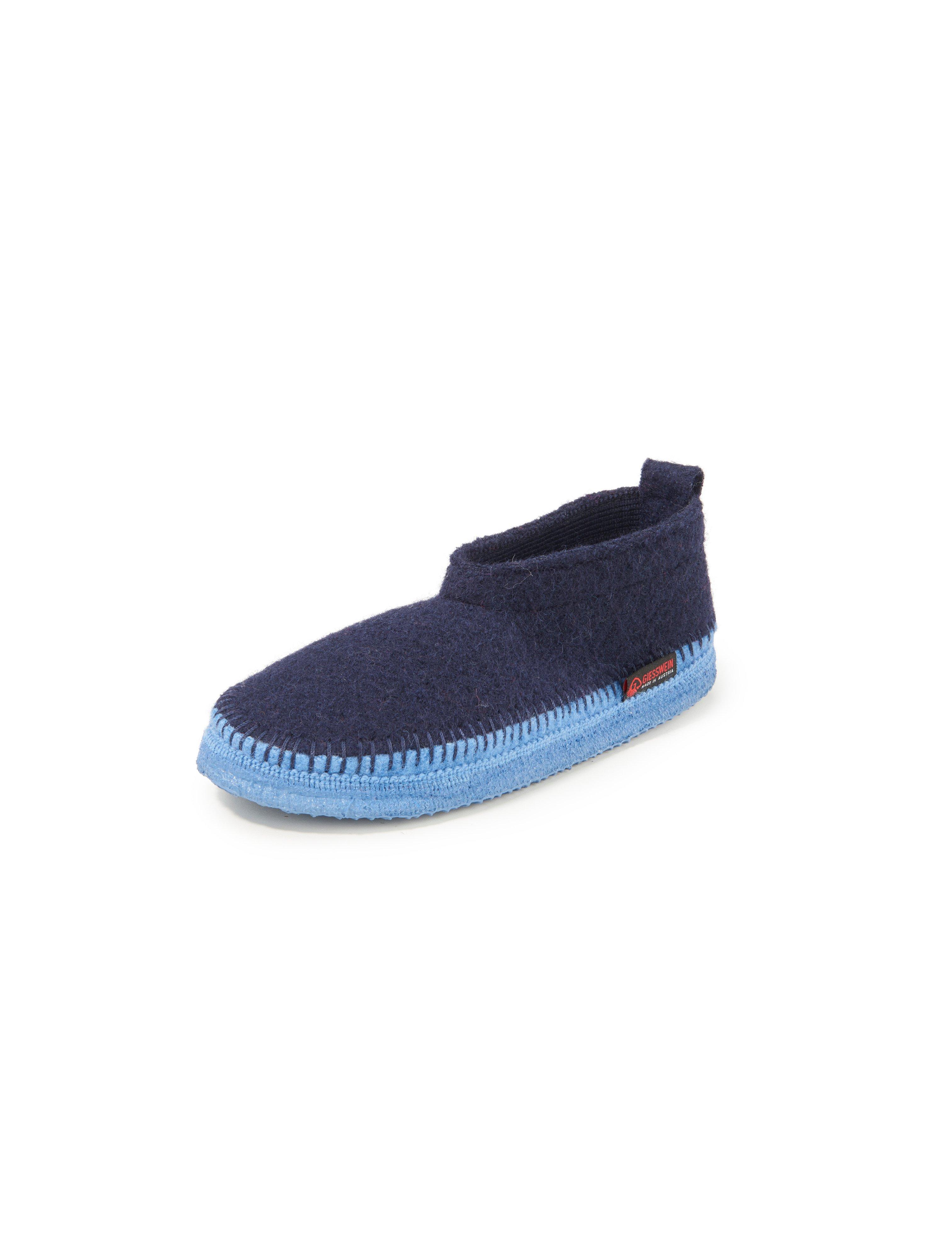 Pantoffels Tegernau walkmateriaal Van Giesswein blauw