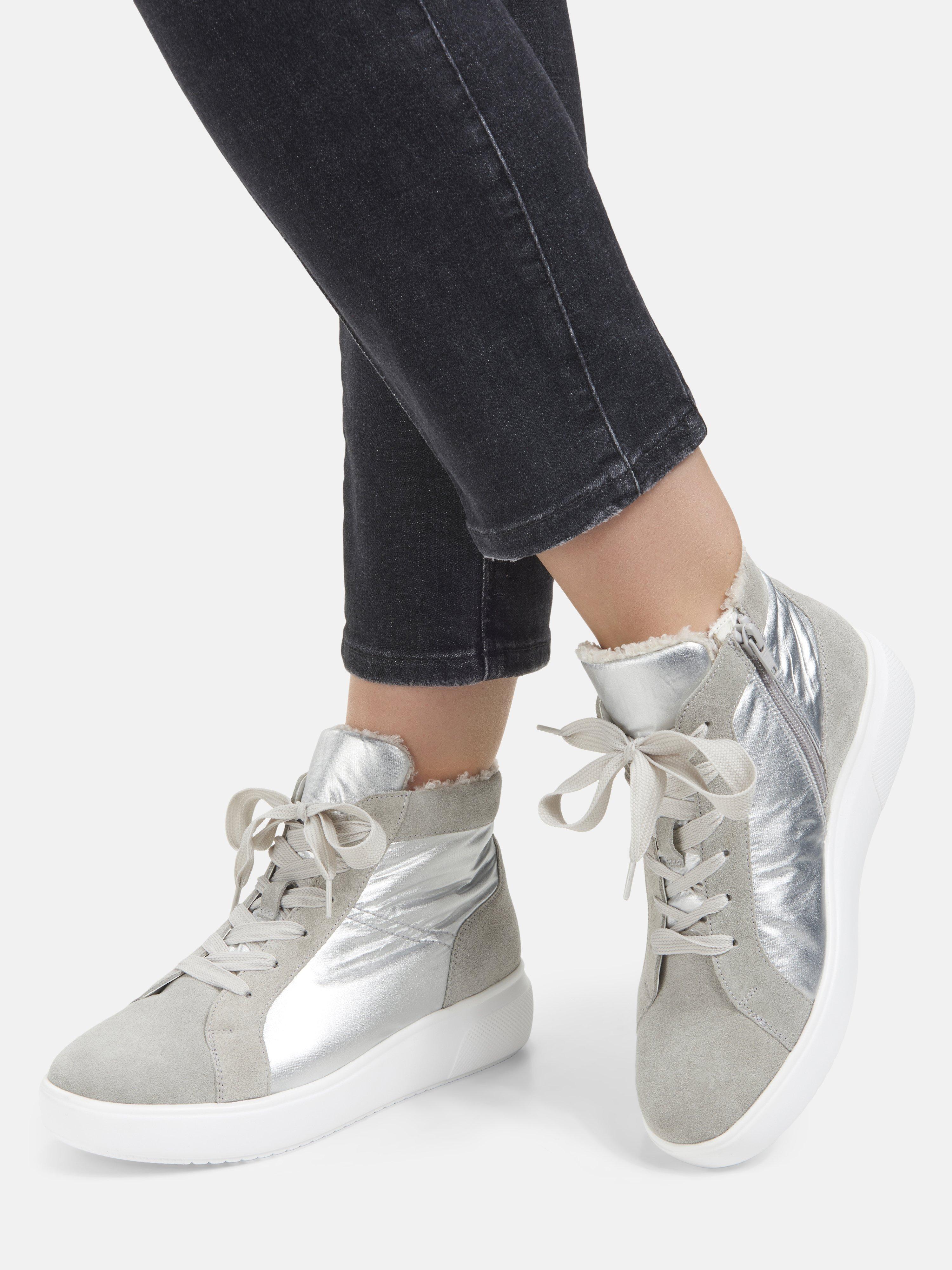 Waldläufer - Les bottines à lacets cuir velours de veau et nylo