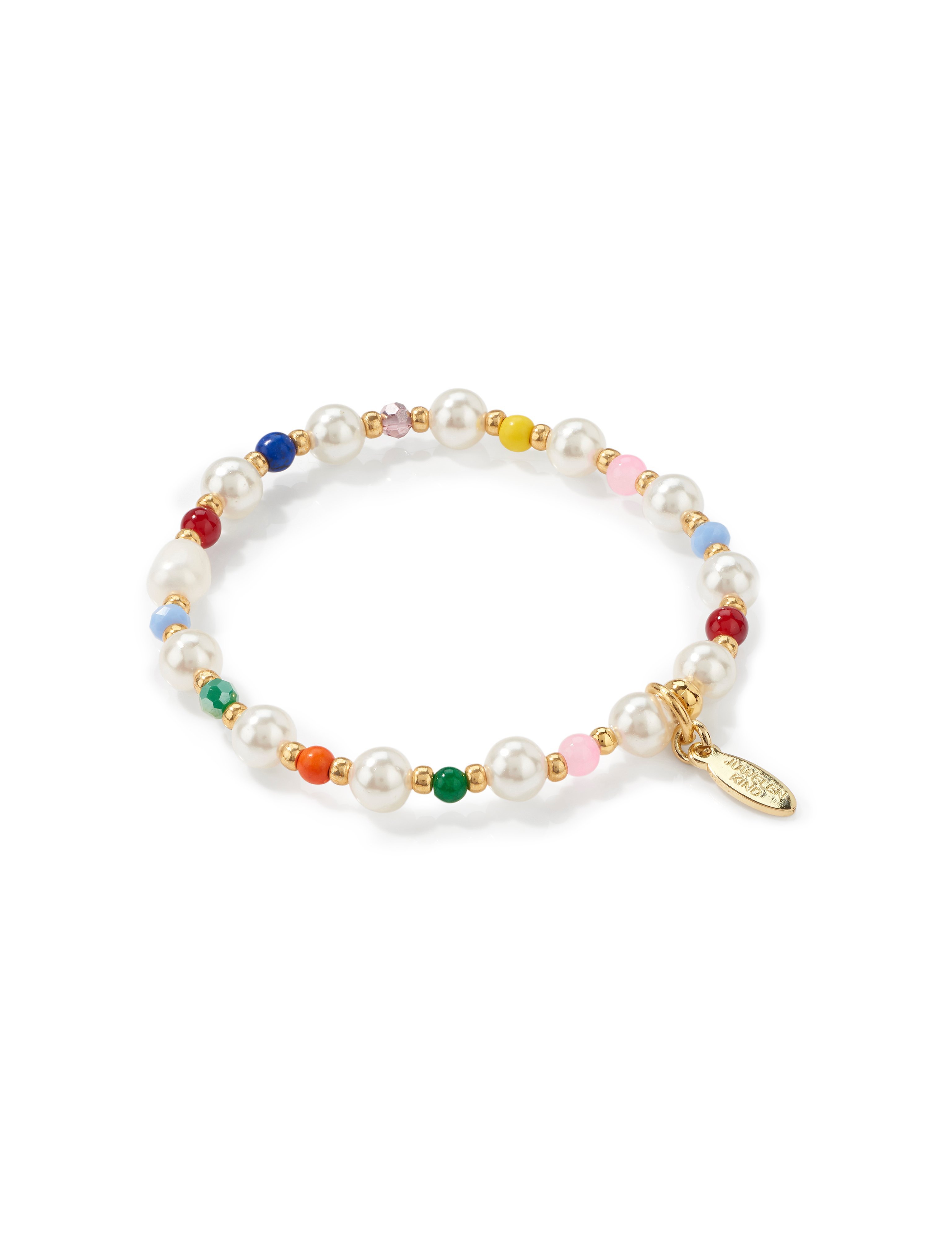 Armband Capri witte schelpkernparels Van Juwelenkind multicolour