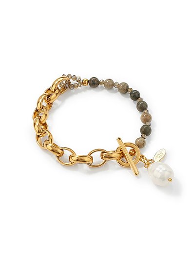 Juwelenkind - Armband June met druppelvormige schelpkernparel