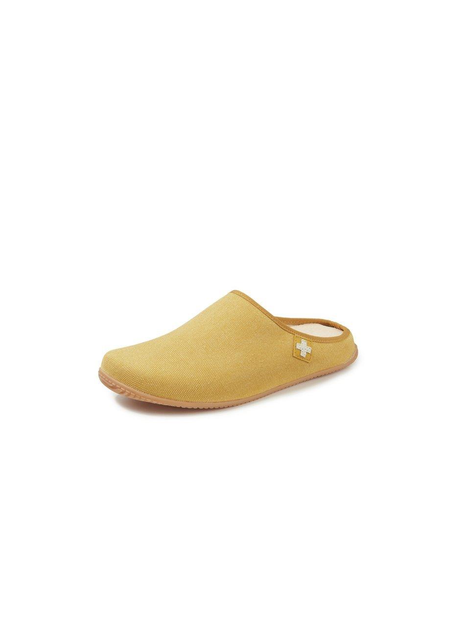 Pantoffels textielmateriaal Van Living Kitzbühel geel