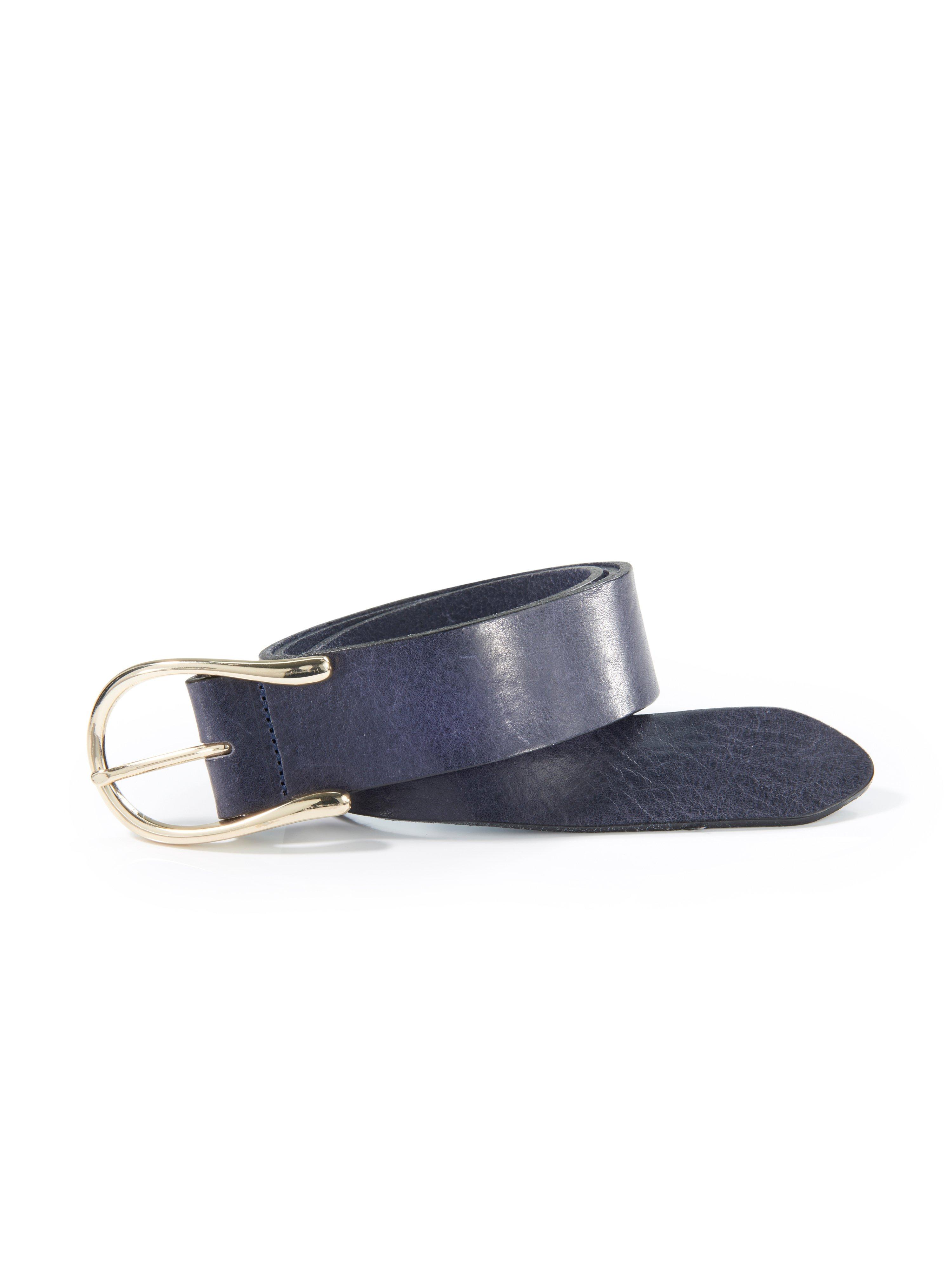 Riem zuiver rundleer Van Peter Hahn blauw