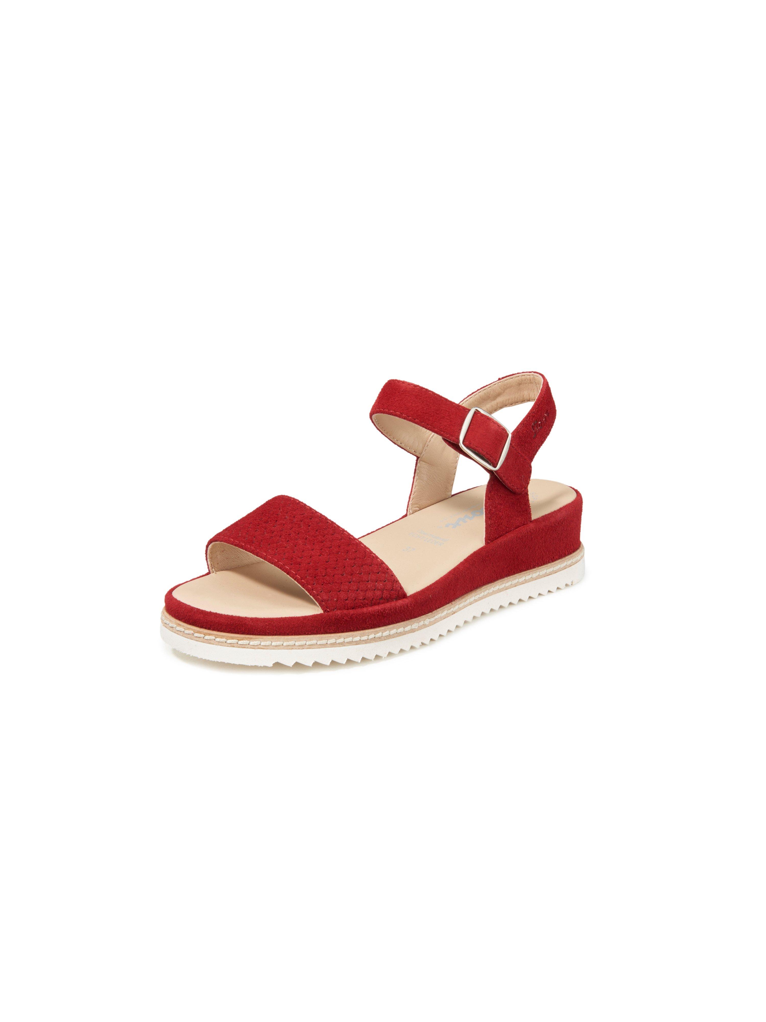Sandalen geitensuedeleer Van Sioux rood