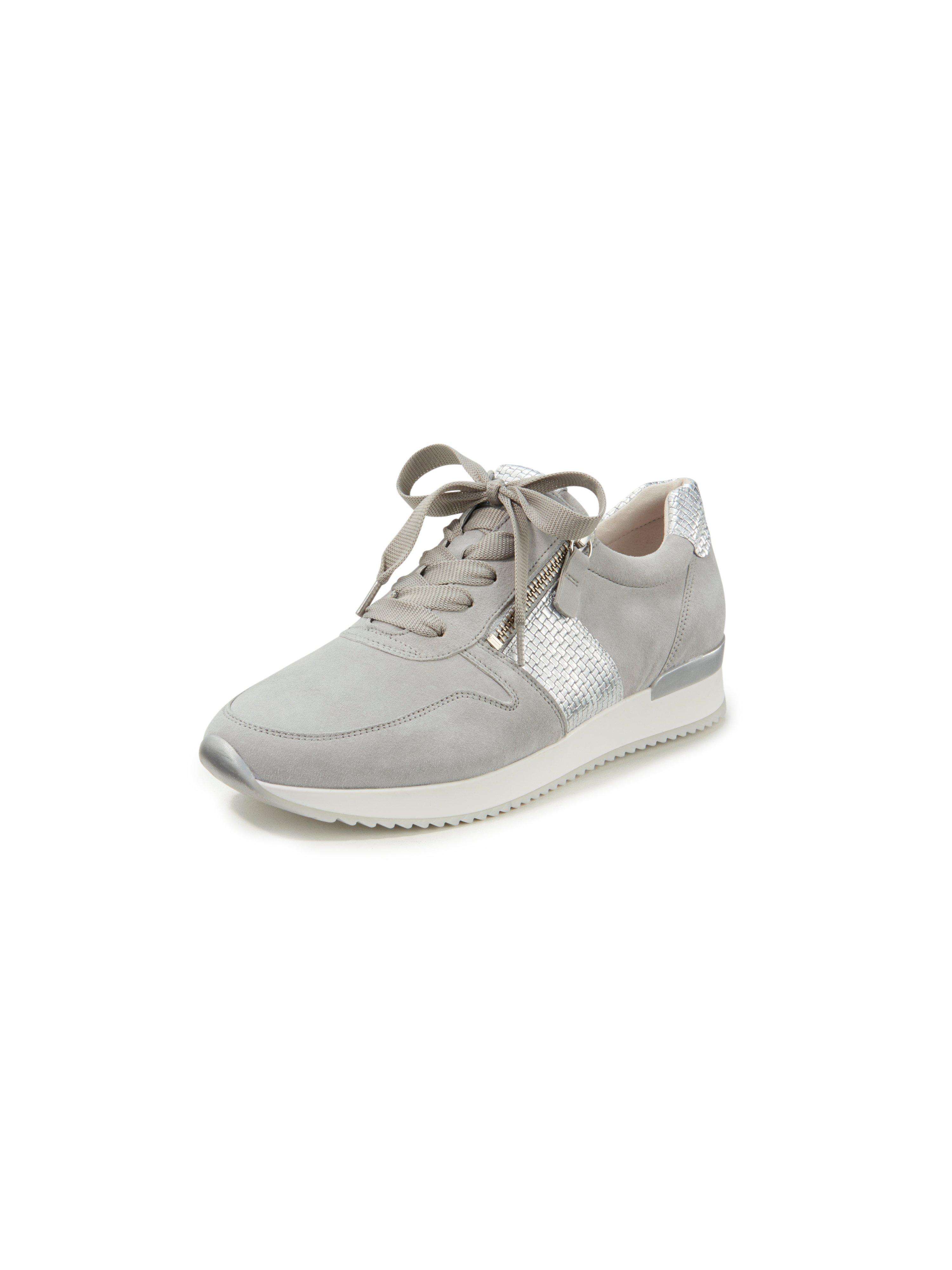 Sneakers geitensuedeleer kalfsleer Van Gabor grijs