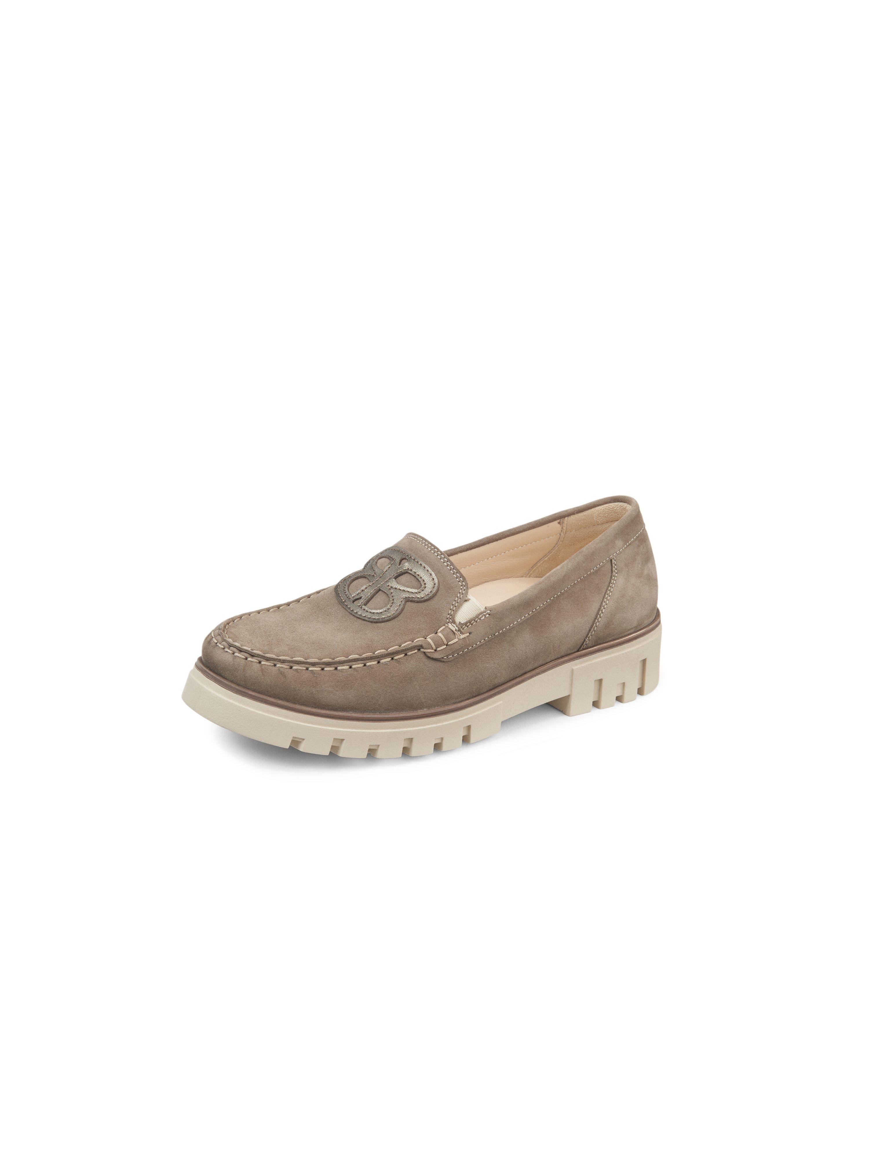 Mocassins fijn geitensuèdeleer Van Basler by Waldläufer beige