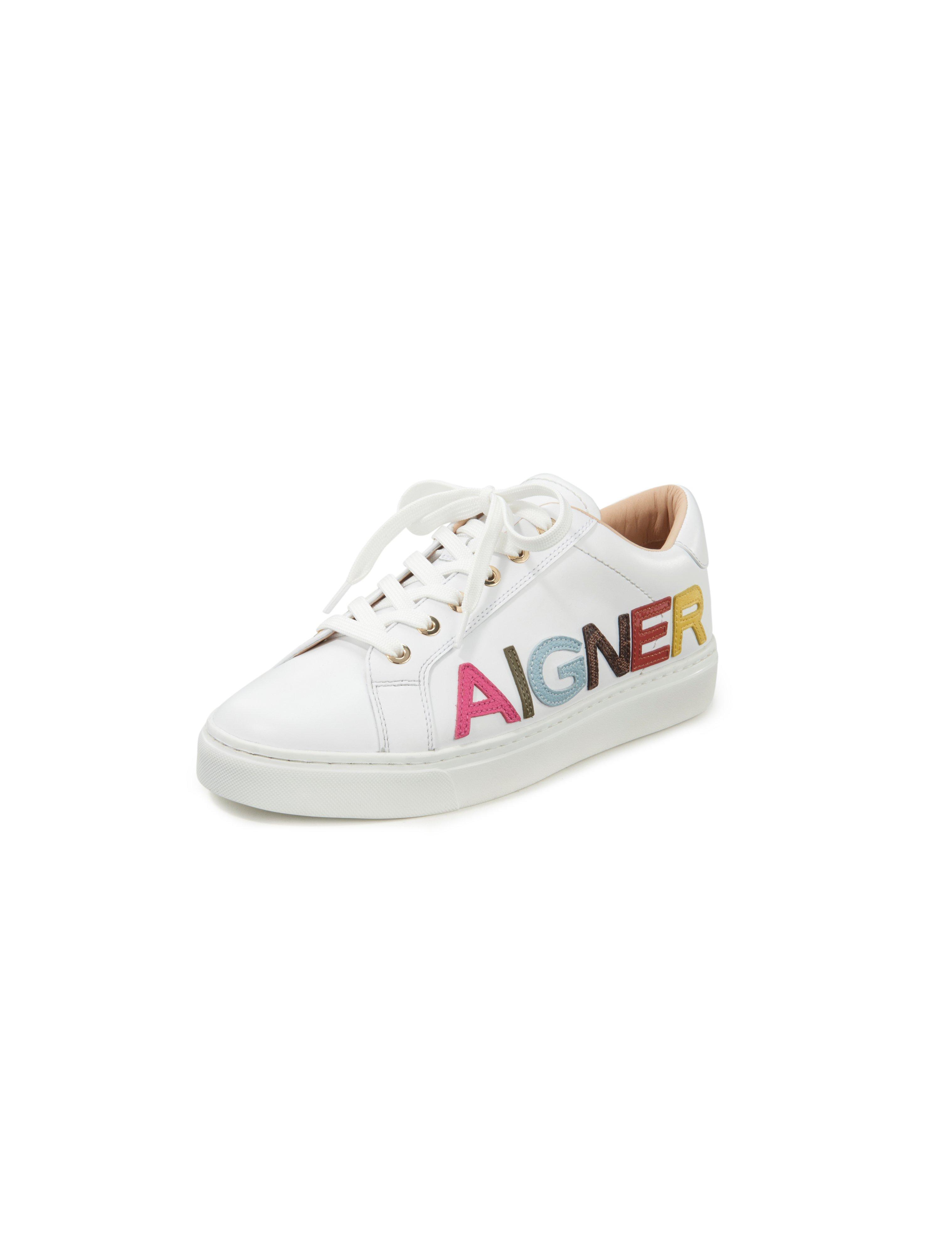 Sneakers Diane zacht rundnappaleer Van Aigner wit
