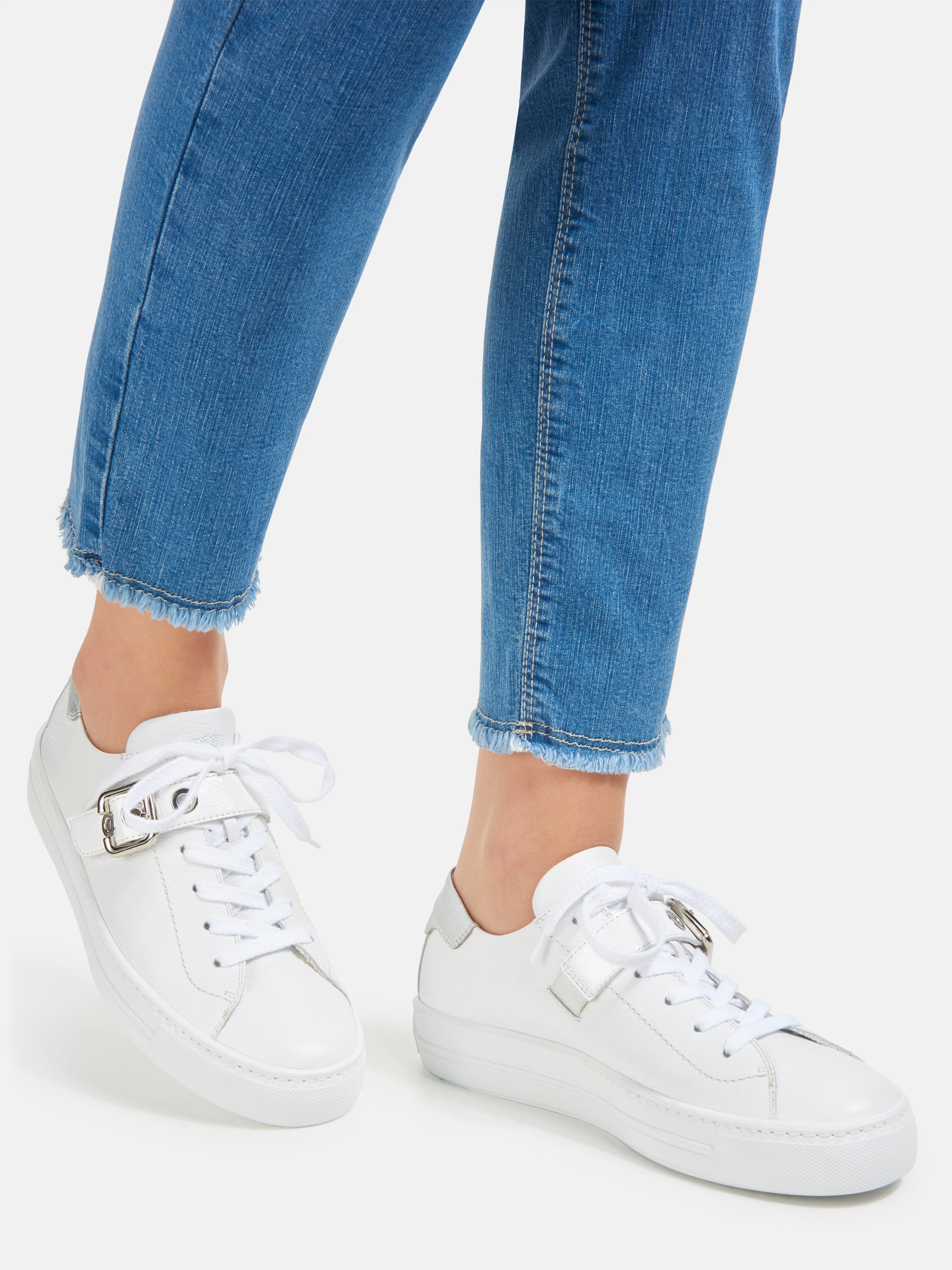 paul green white leather sneakers