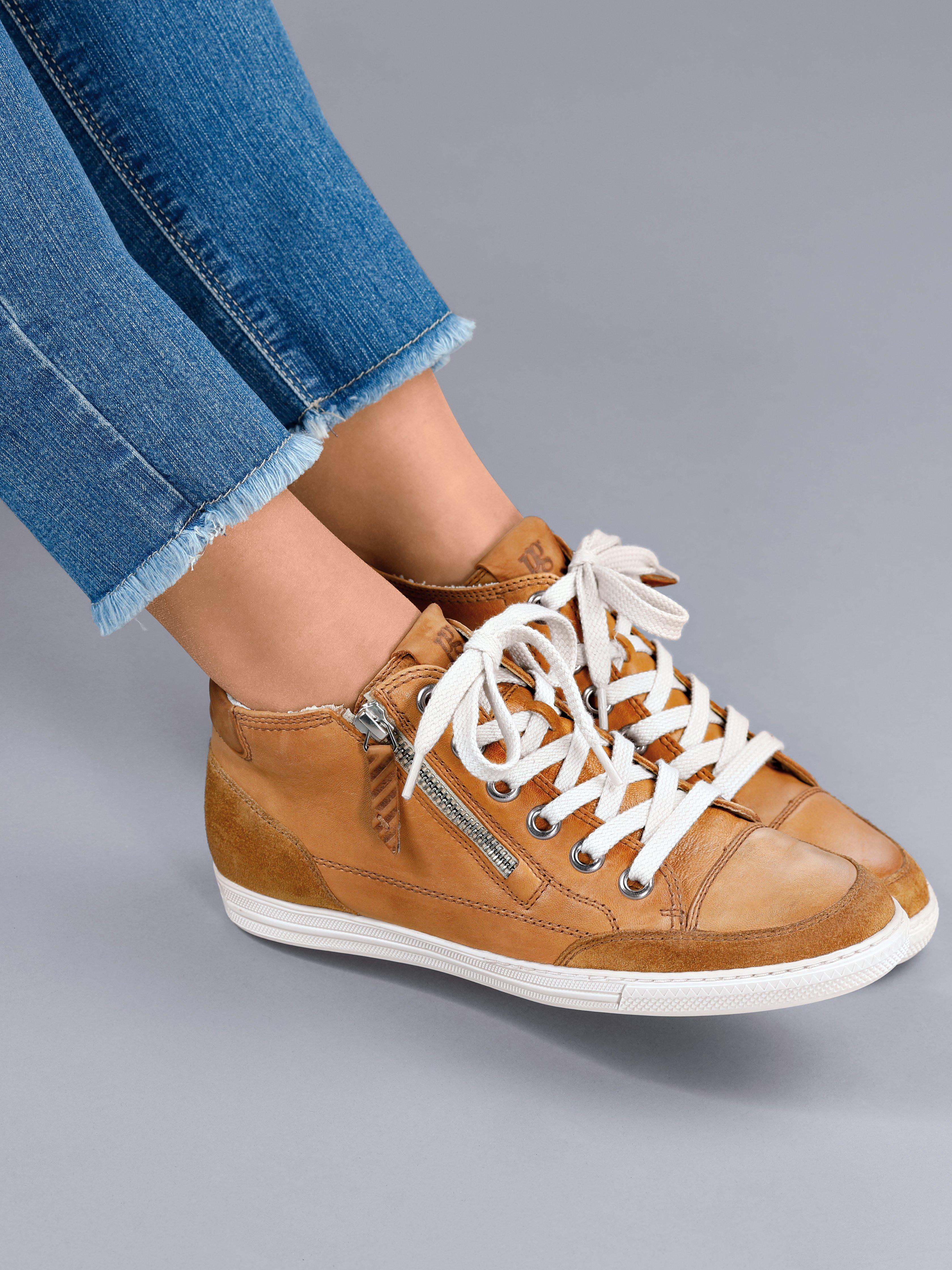 sneakers femme cuir camel