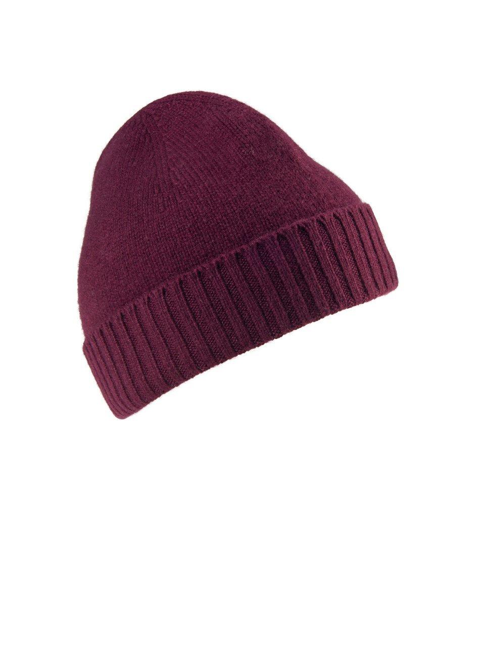 Beanie 100% kasjmier Van Peter Hahn Cashmere paars