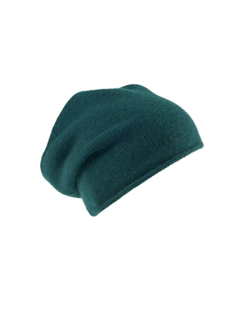 Beanie 100% kasjmier Van Peter Hahn Cashmere groen