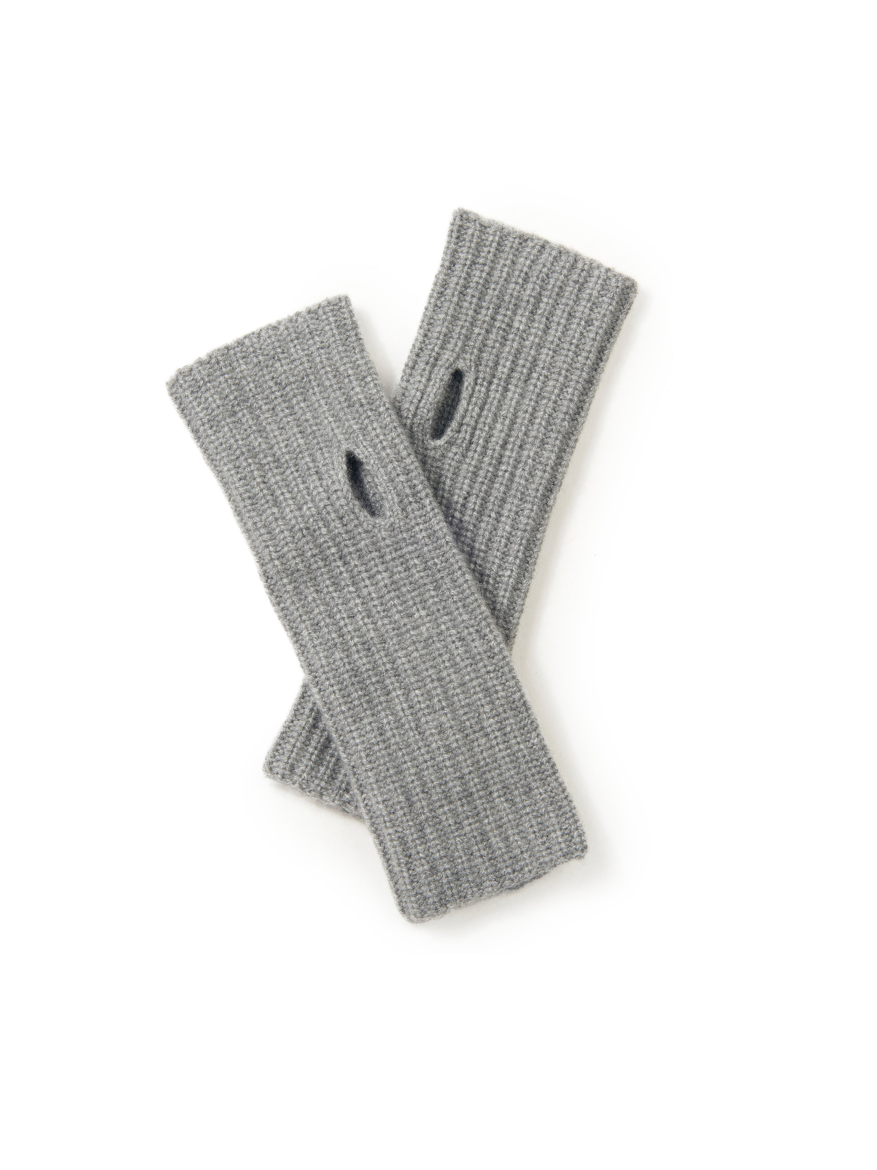 Arm warmers in 100% cashmere include grey