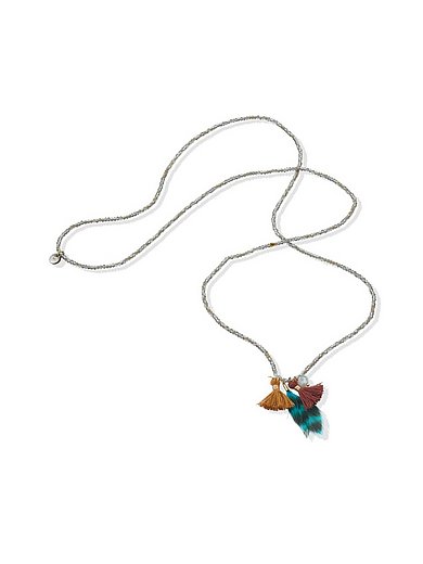 Lua Accessoires - Necklace with small glass beads and pendants