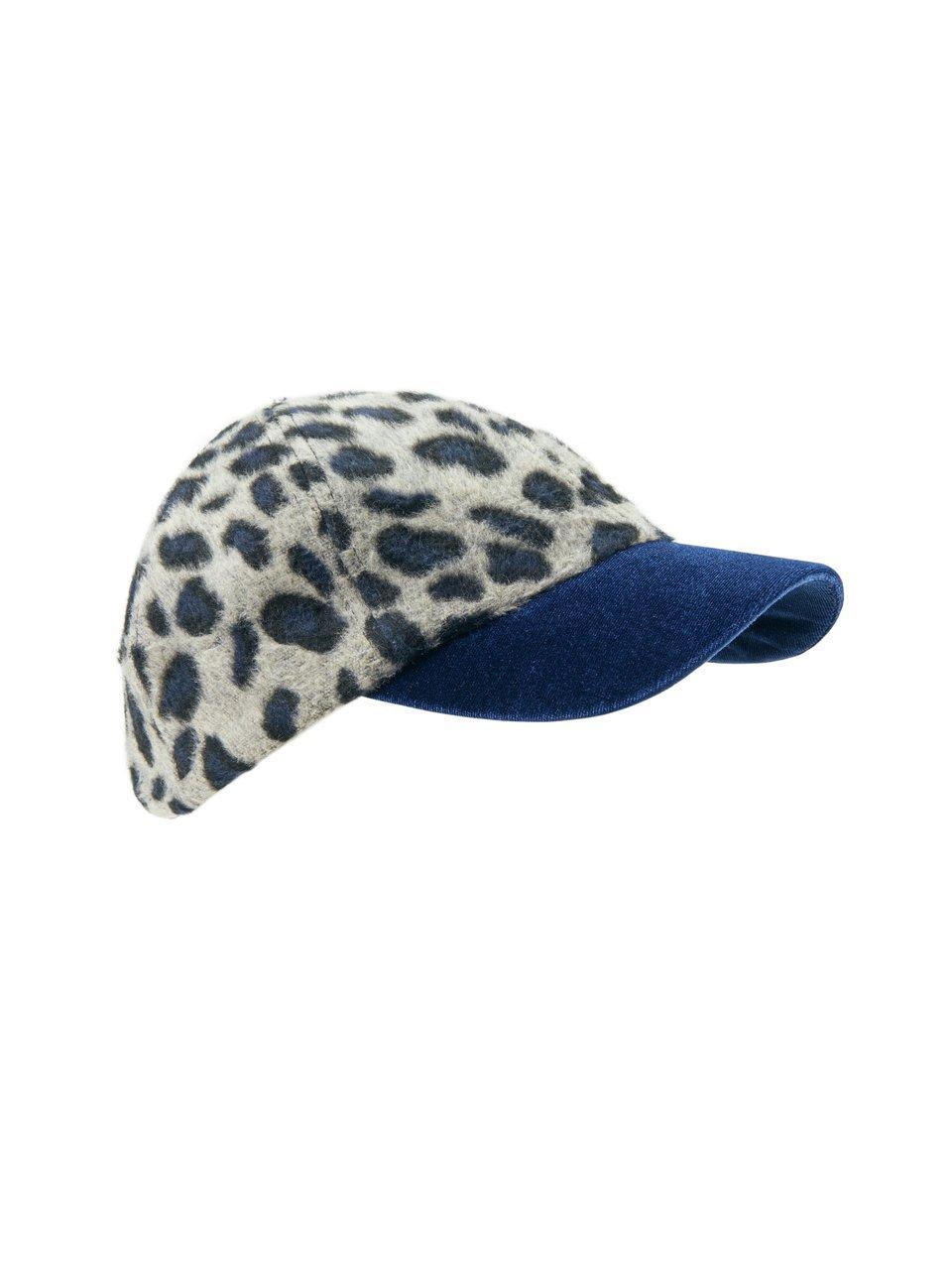 Cap luipaardprint Van Seeberger blauw