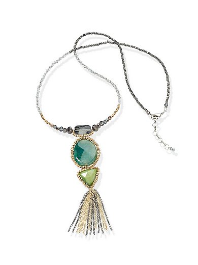 Emilia Lay - Chain with agate pendant