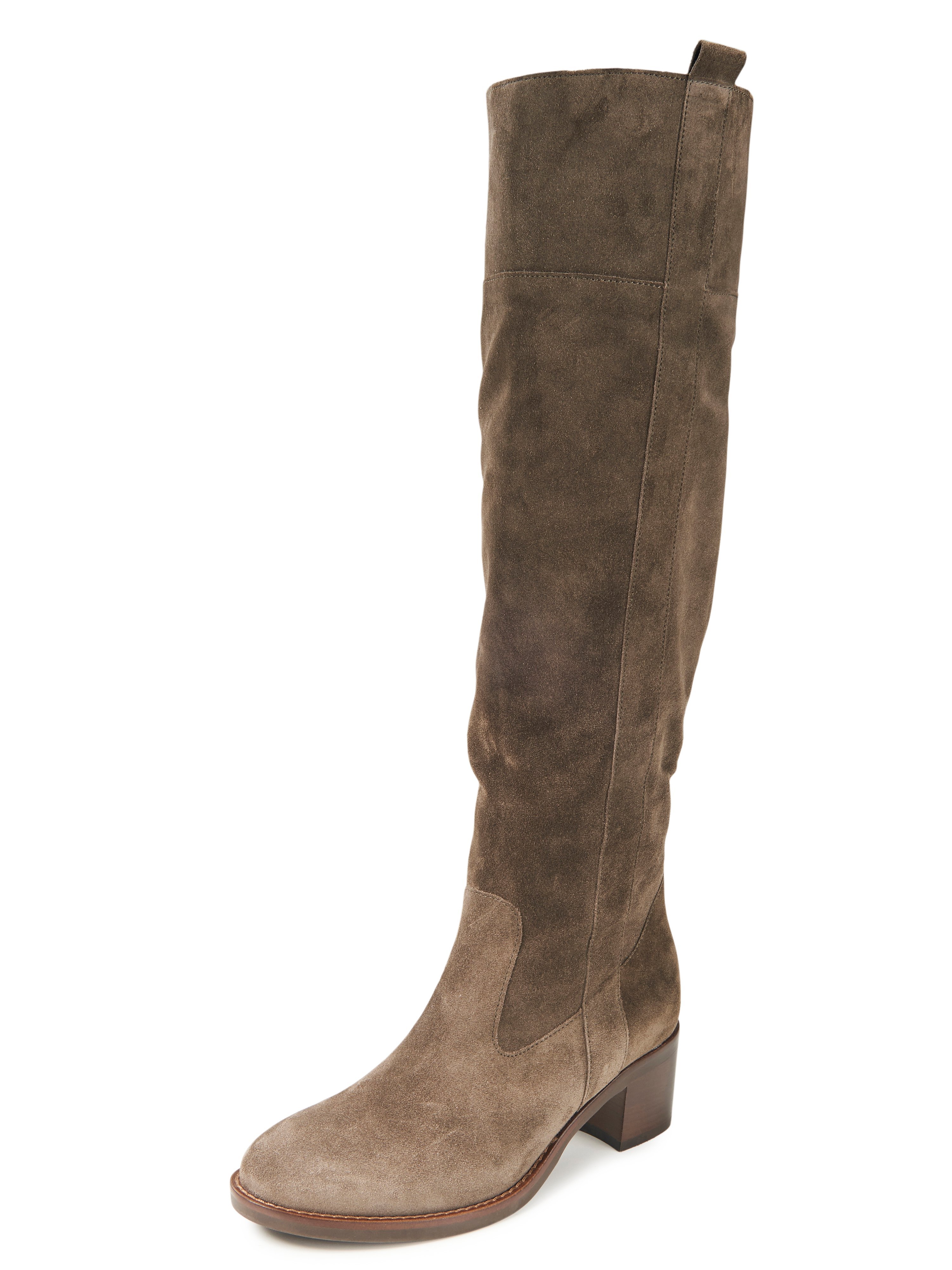 High boots in calf suede leather Gabor beige