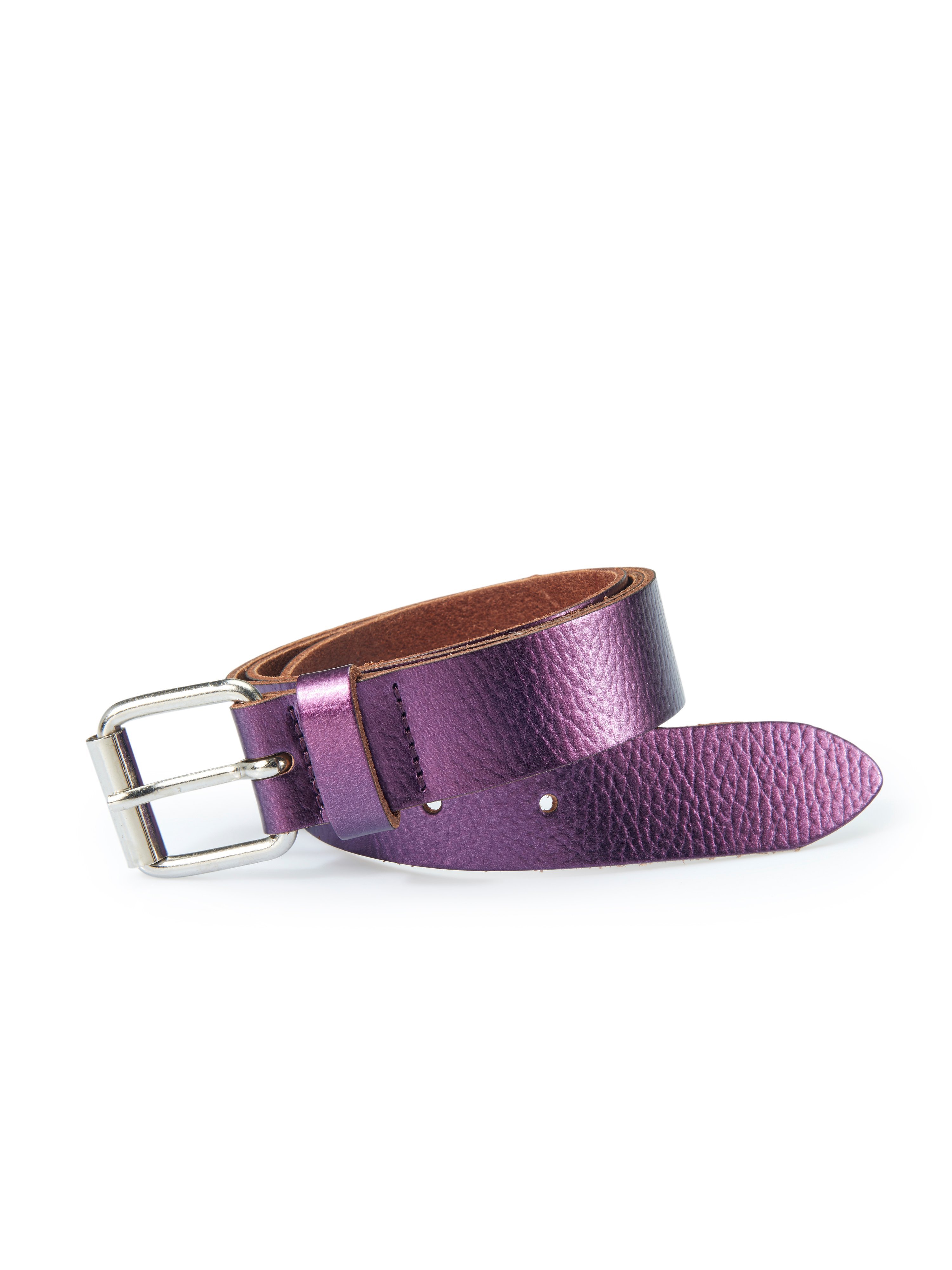 Nappa leather belt Peter Hahn purple