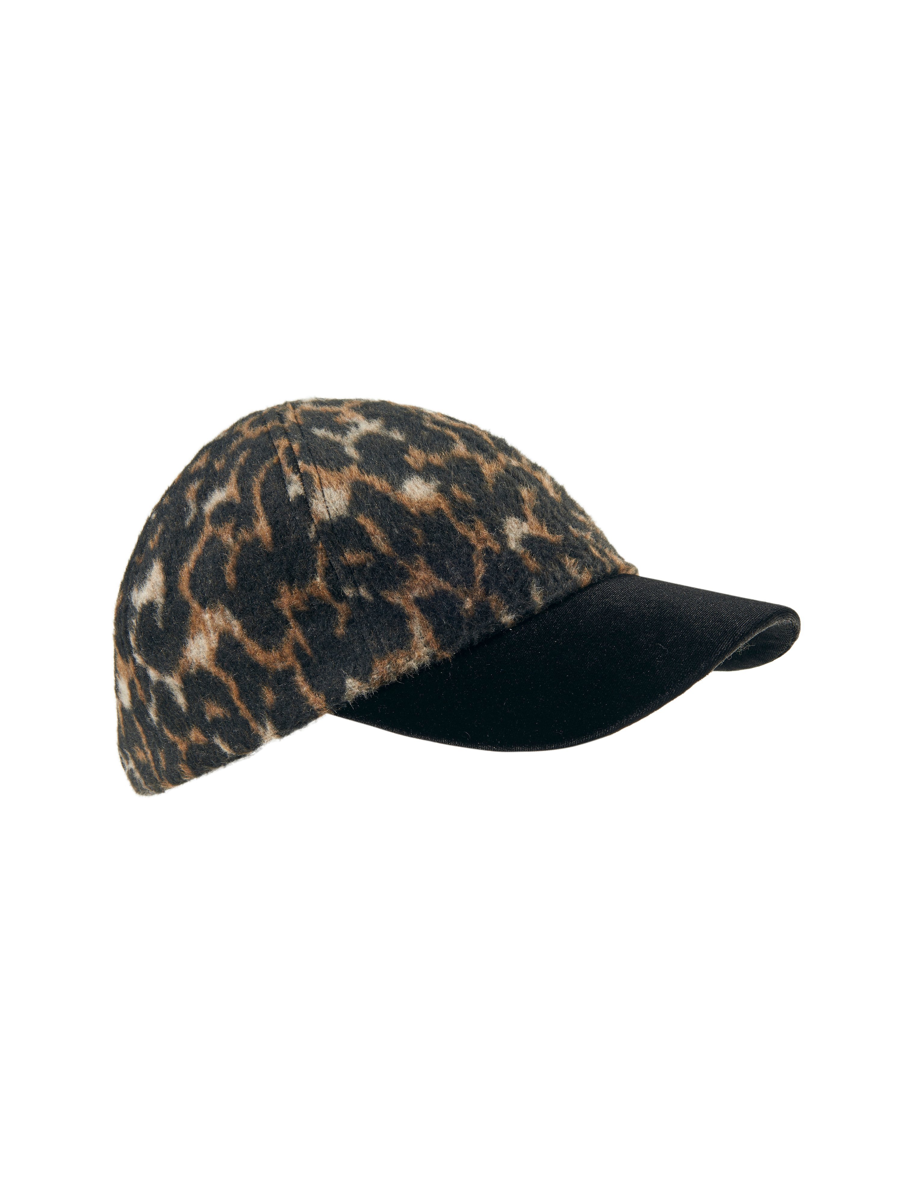 Cap leopard skin print Seeberger black