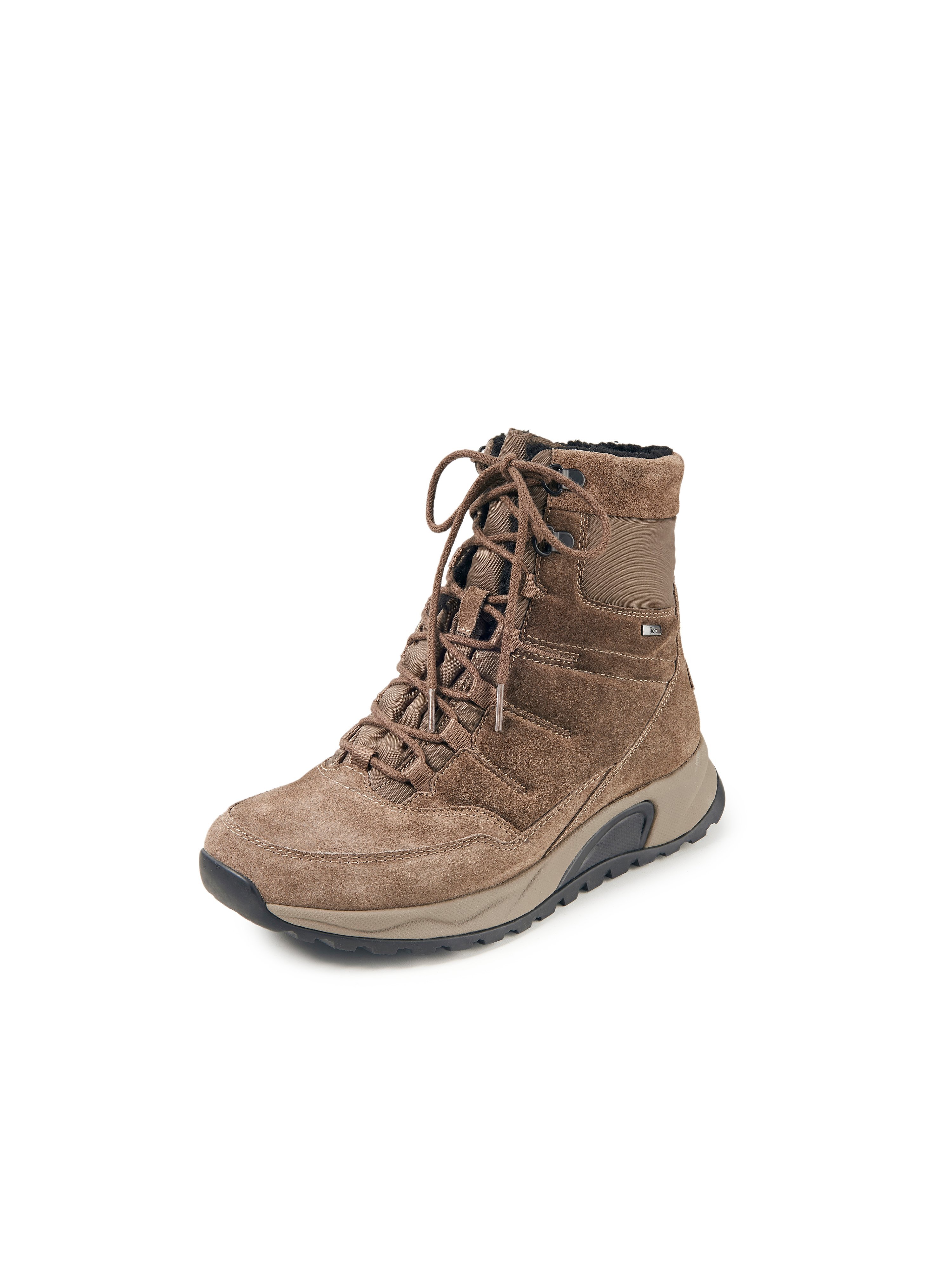 Ankle-high hiking boots lacing Rollingsoft beige