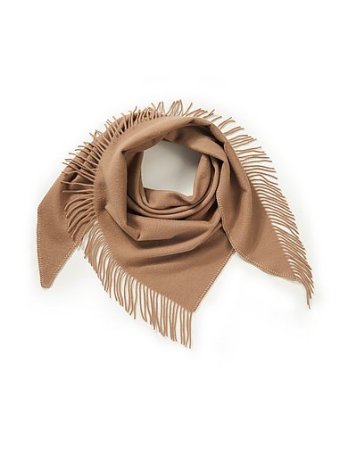 Peter Hahn - Triangle scarf with tucked ends and long fringes