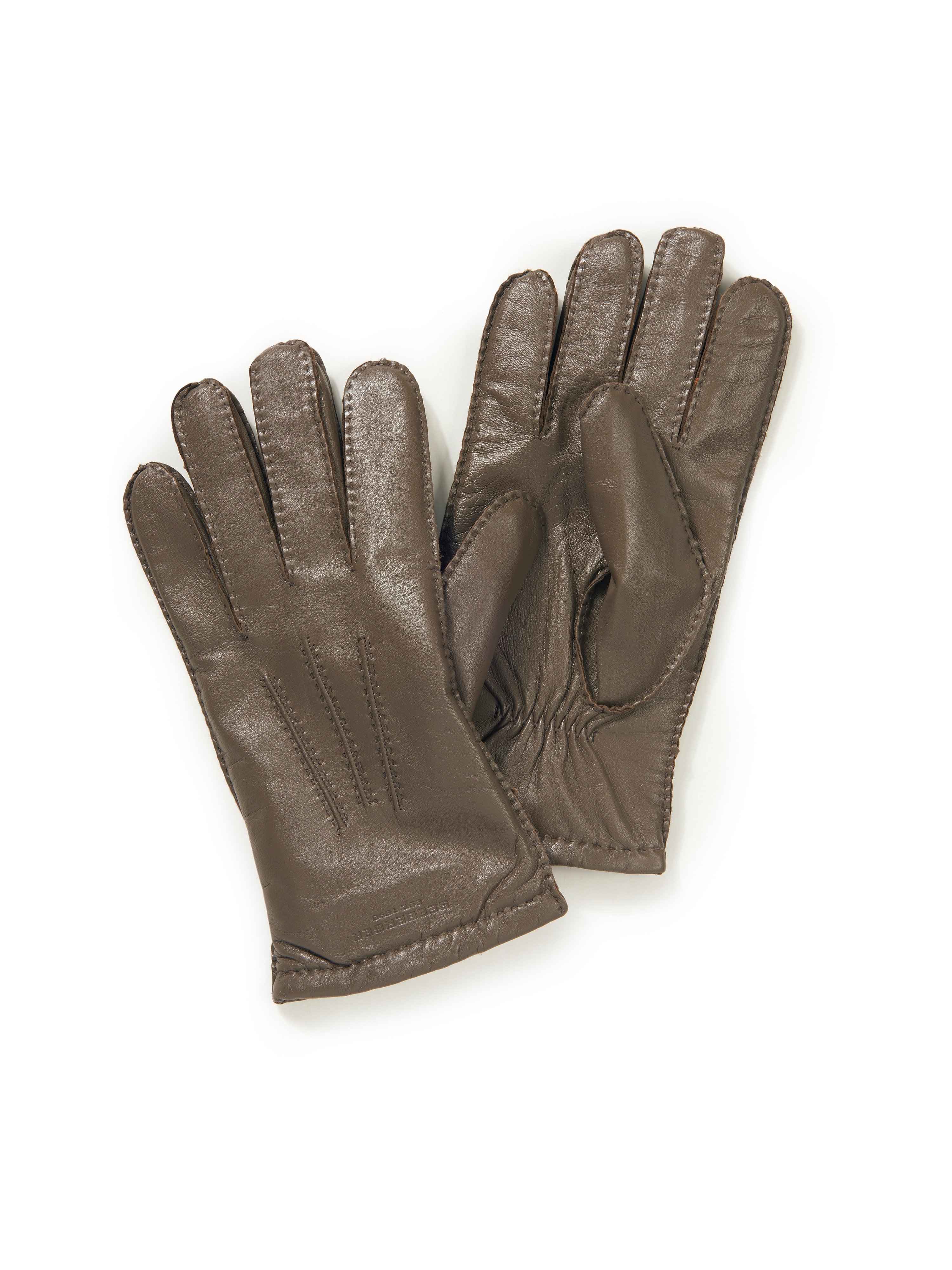 Les gants en cuir lisse noble  Seeberger marron