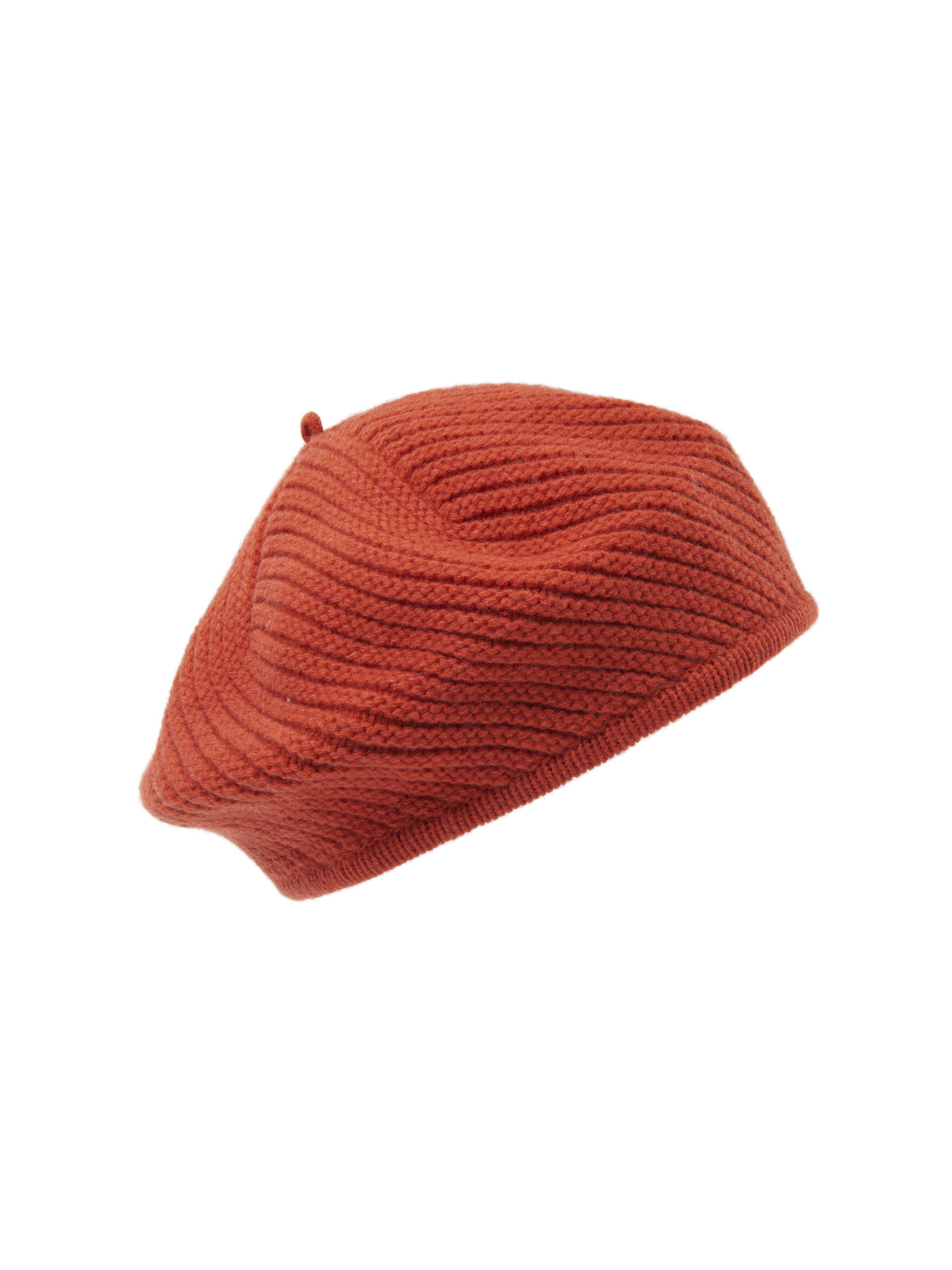 Baret 100% kasjmier Van Peter Hahn Cashmere rood