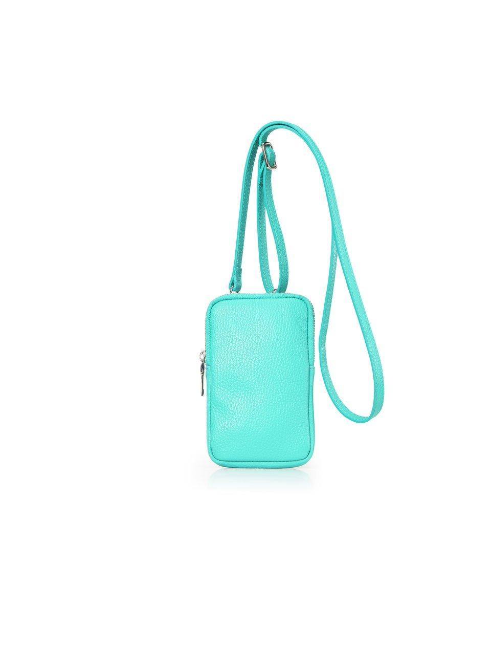 Rundleren tasje voor de mobiele telefoon Van Peter Hahn turquoise